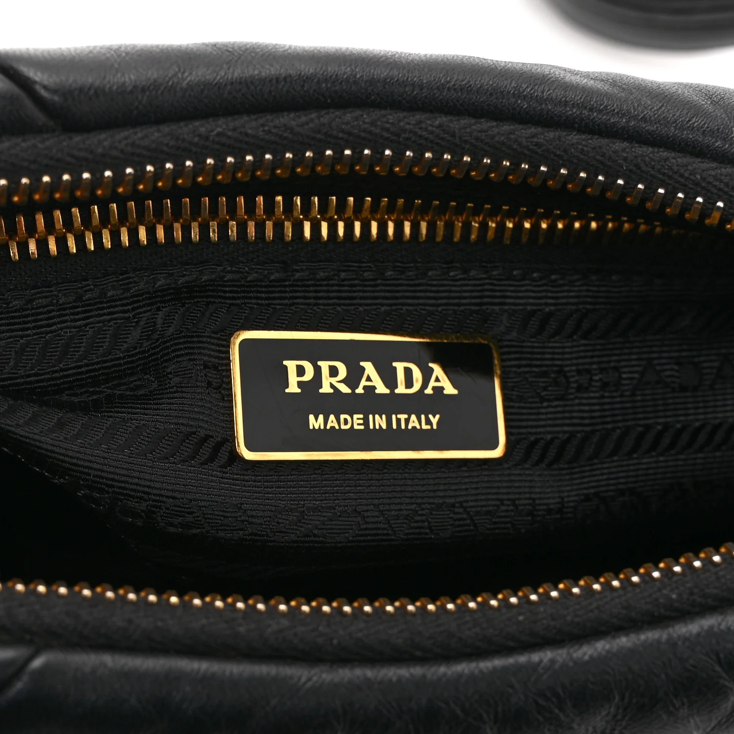 Nappa Triangle Quilted Patchwork System Bag Black - Top Club