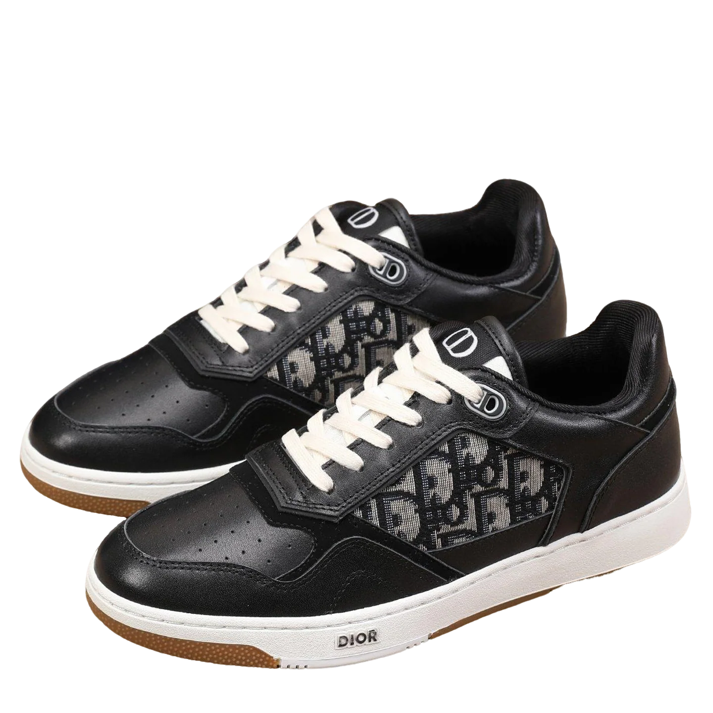 Dior Mens Sneakers Luxury Leather Casual Shoes With Oblique Pattern - Sneaker Replica Workshop