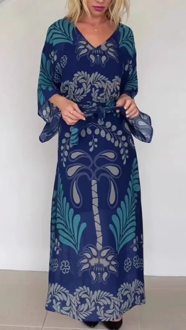 Women's Lace-up Bohemian-Style Chiffon Dress - Nordfashionstorm - Women's Clothing, Fashion for You - Nordfashionstorm.com