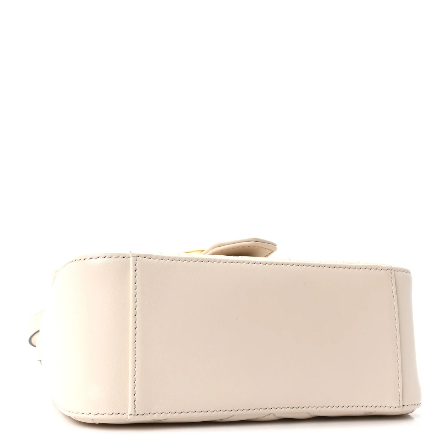 Calfskin Matelasse Mini GG Marmont Top Handle Shoulder Bag White - Top Club