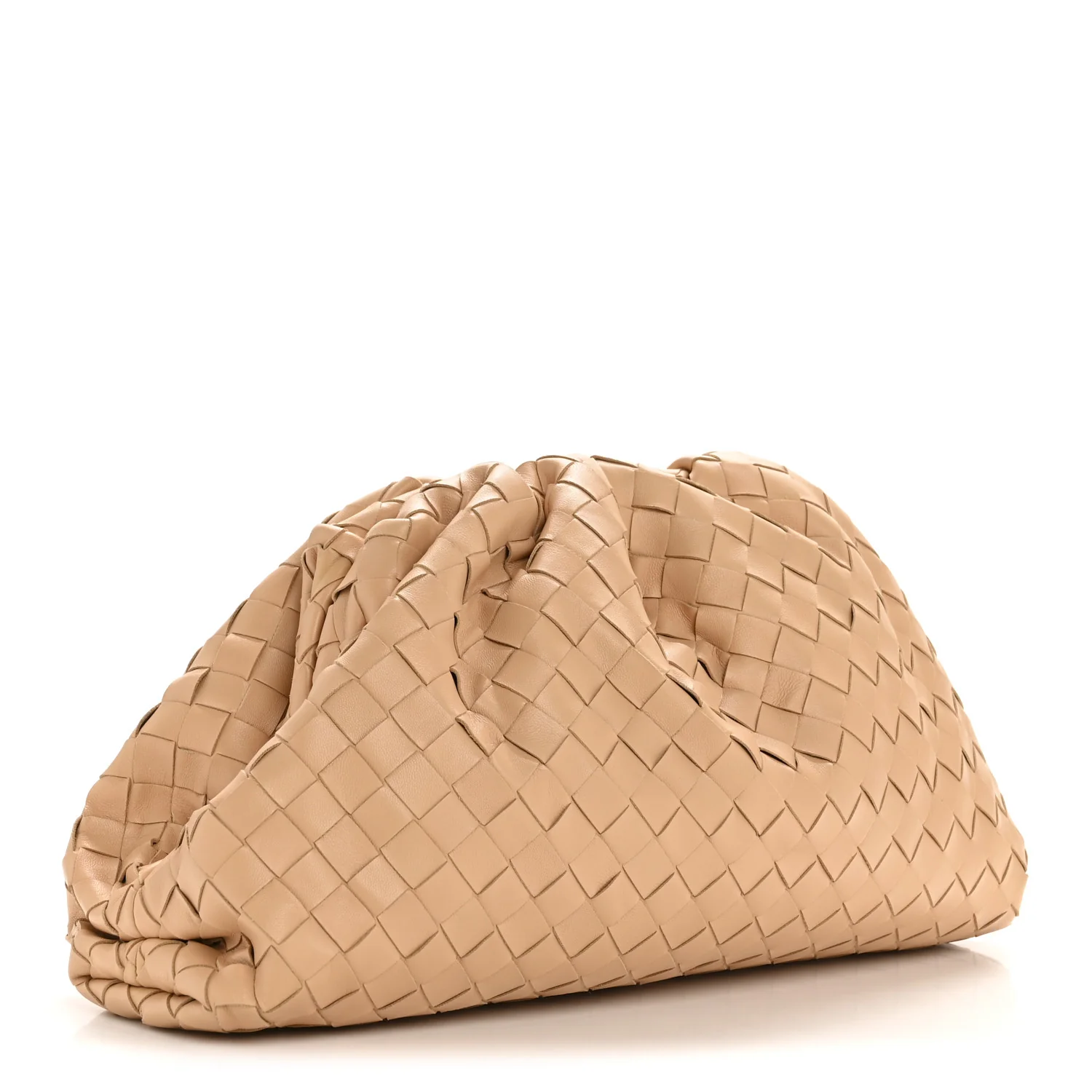 Nappa Maxi Intrecciato The Pouch Oversized Clutch Almond - Top Club
