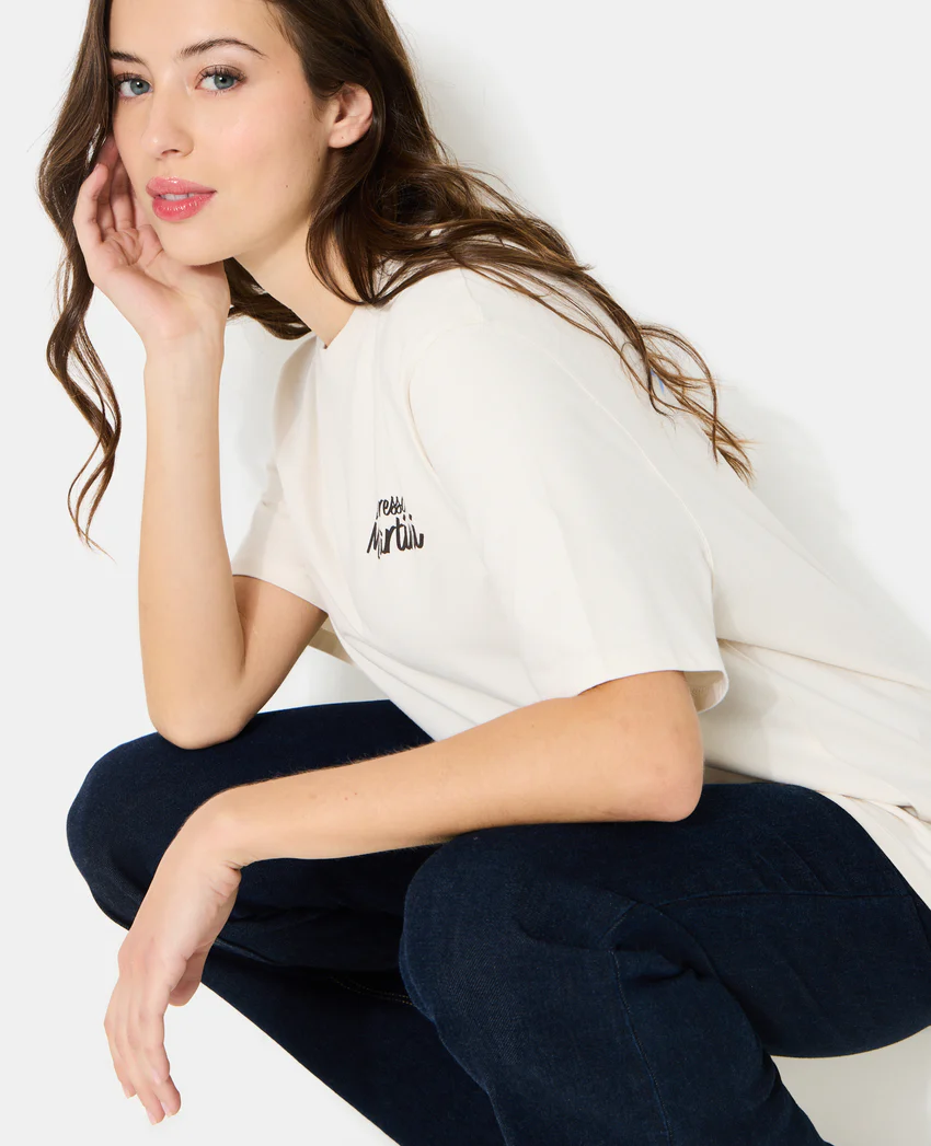 Pimkie T-shirt oversize avec print poitrine et dos