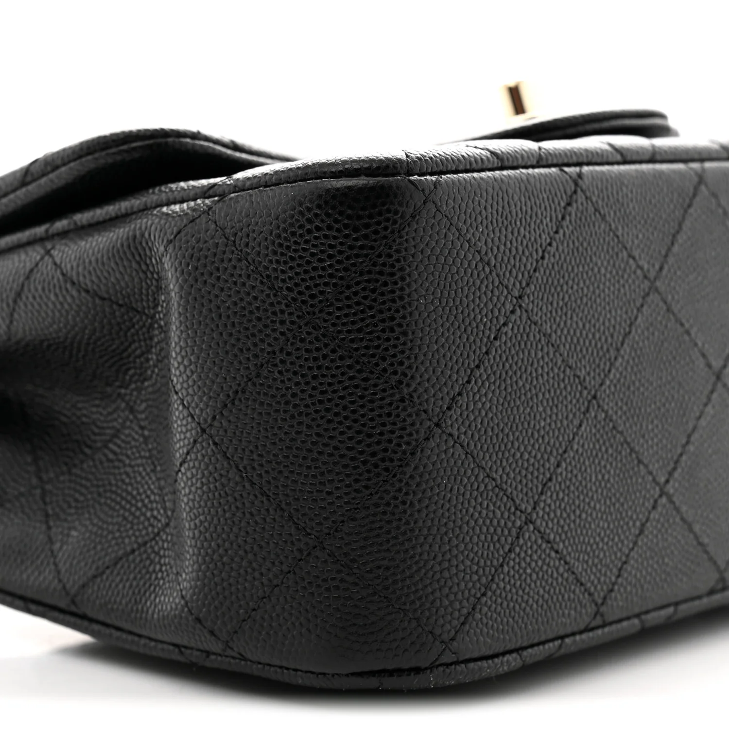 Caviar Quilted Mini Square Flap Black - Top Club