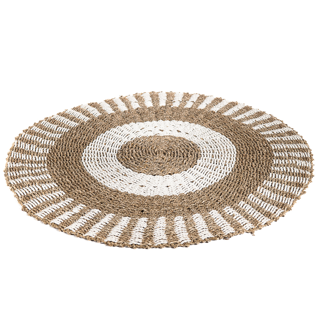 Vloerkleed Seagrass Ø100 cm wit