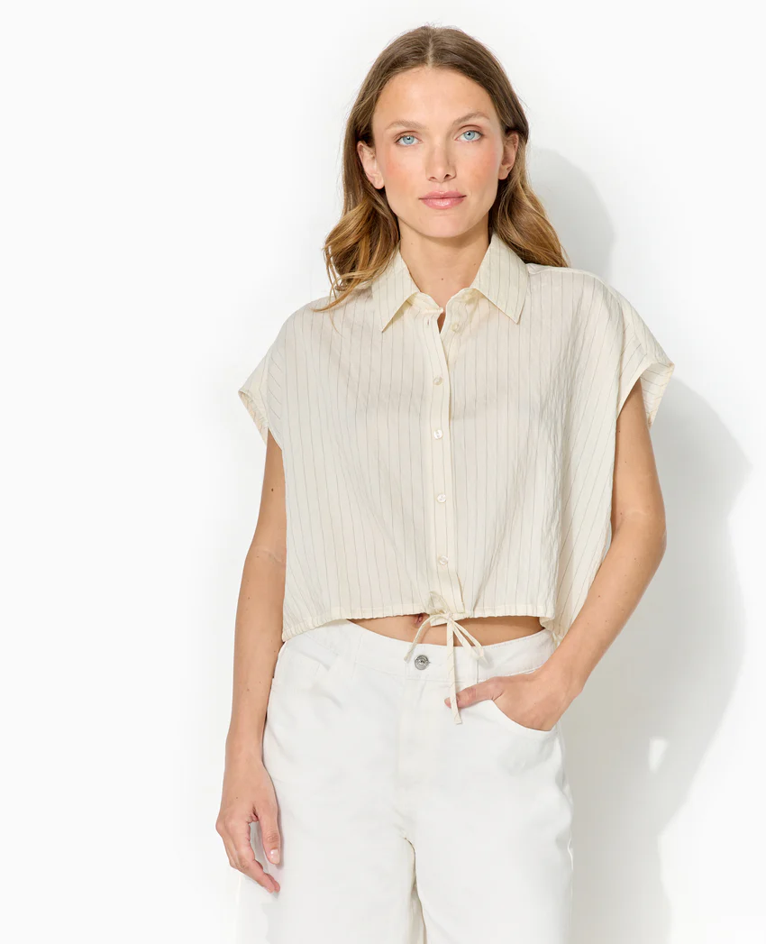 Pimkie Chemise courte sans manches avec fines rayures