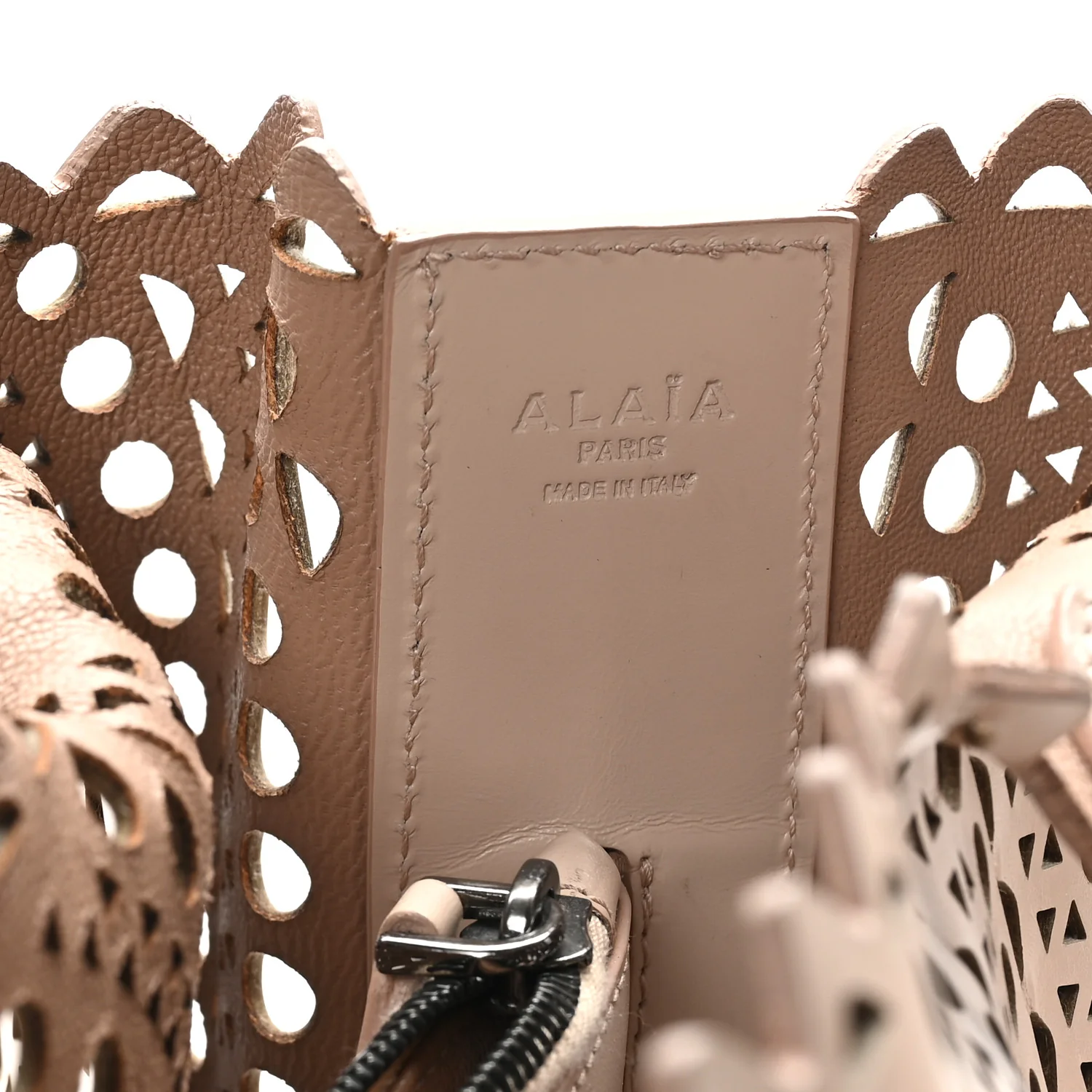 Calfskin Laser Cut Tote Sable - Top Club