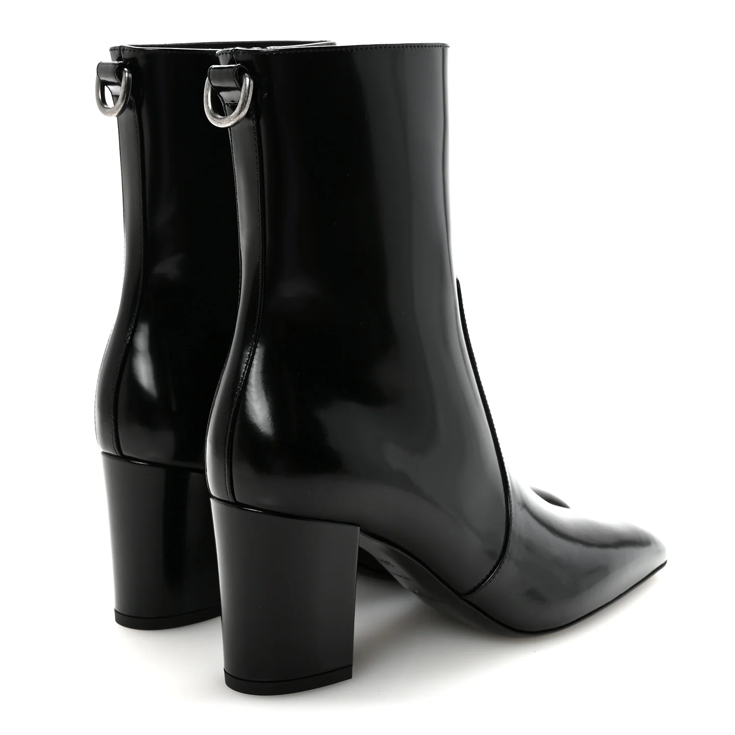 Vitello Marilyn Betty 70 Ankle Zip Boots 36.5 Black - Top Club