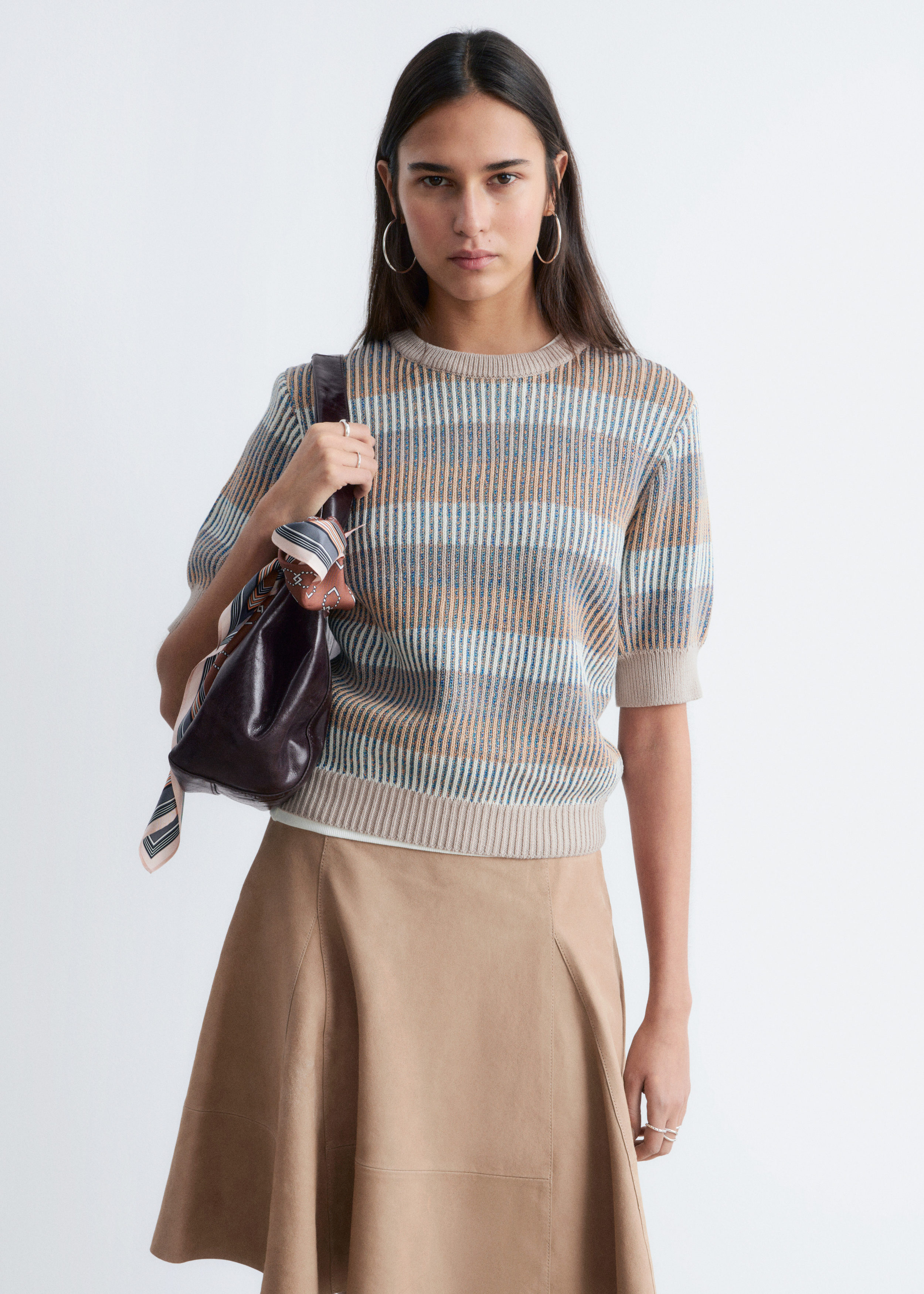 & Other Stories RIB-KNIT T-SHIRT