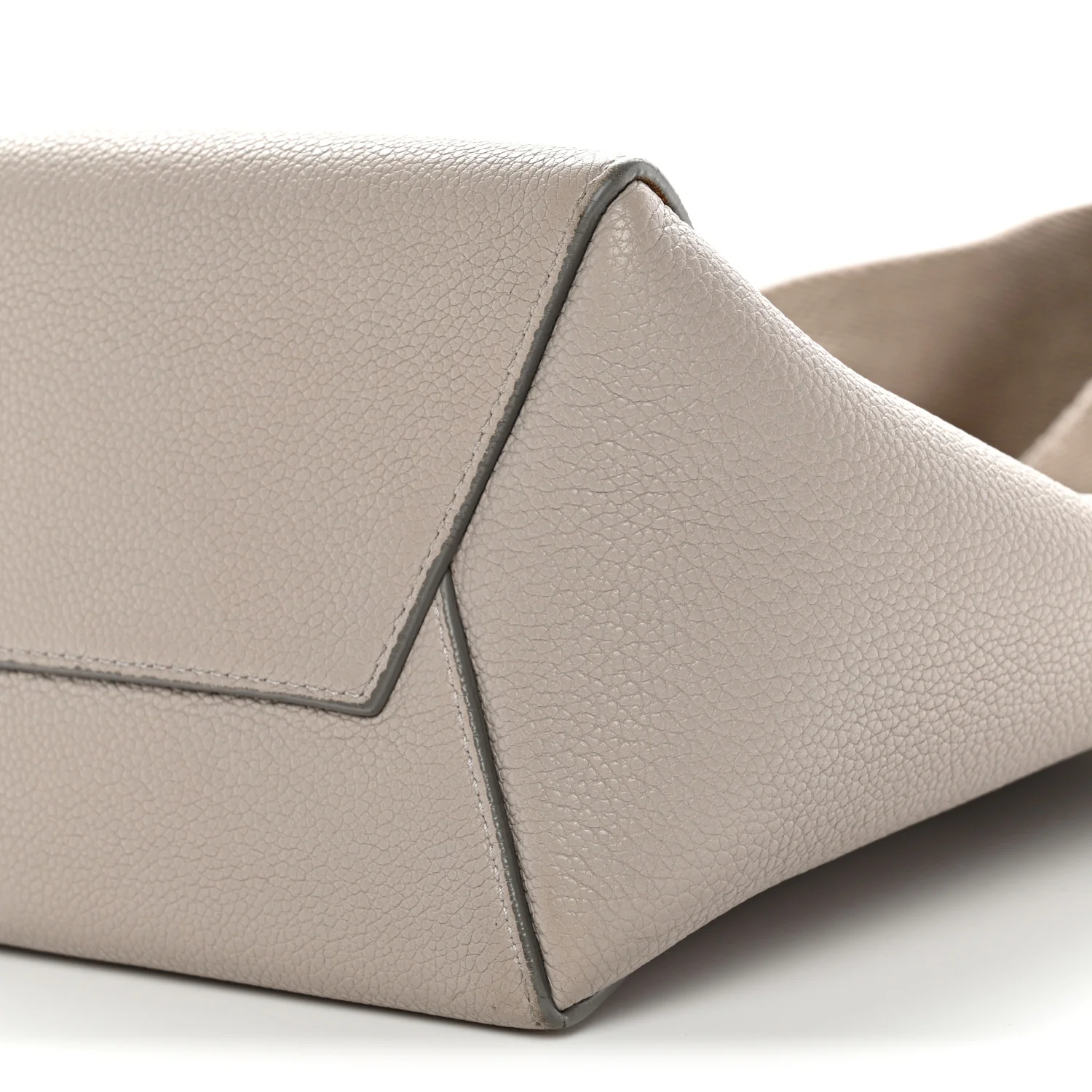 Soft Grained Calfskin Small Sangle Bucket Bag Light Taupe - Top Club