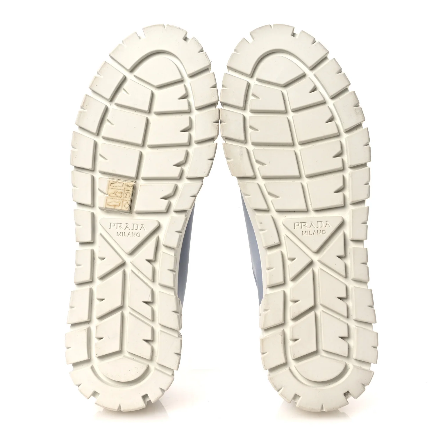 Re-Nylon Gabardine Triangle Logo Double Wheel 50mm Sneakers 38 Cielo - Top Club