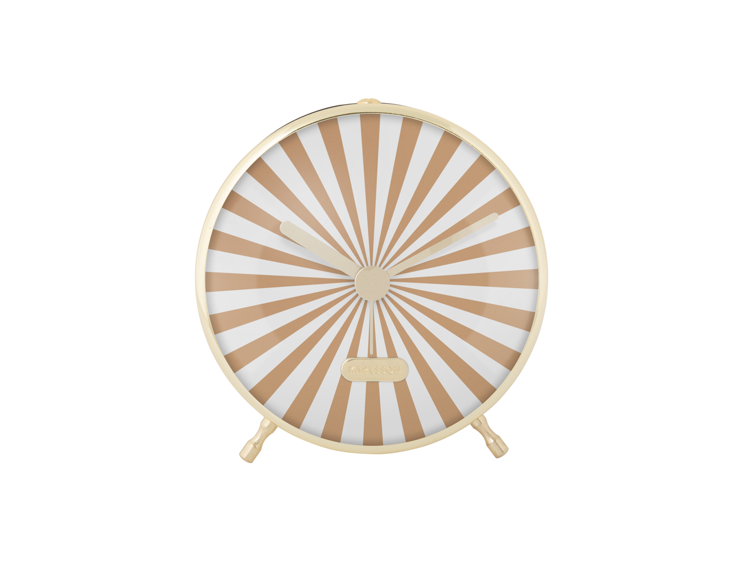 Alarm clock Candy Swirl soft brown & white