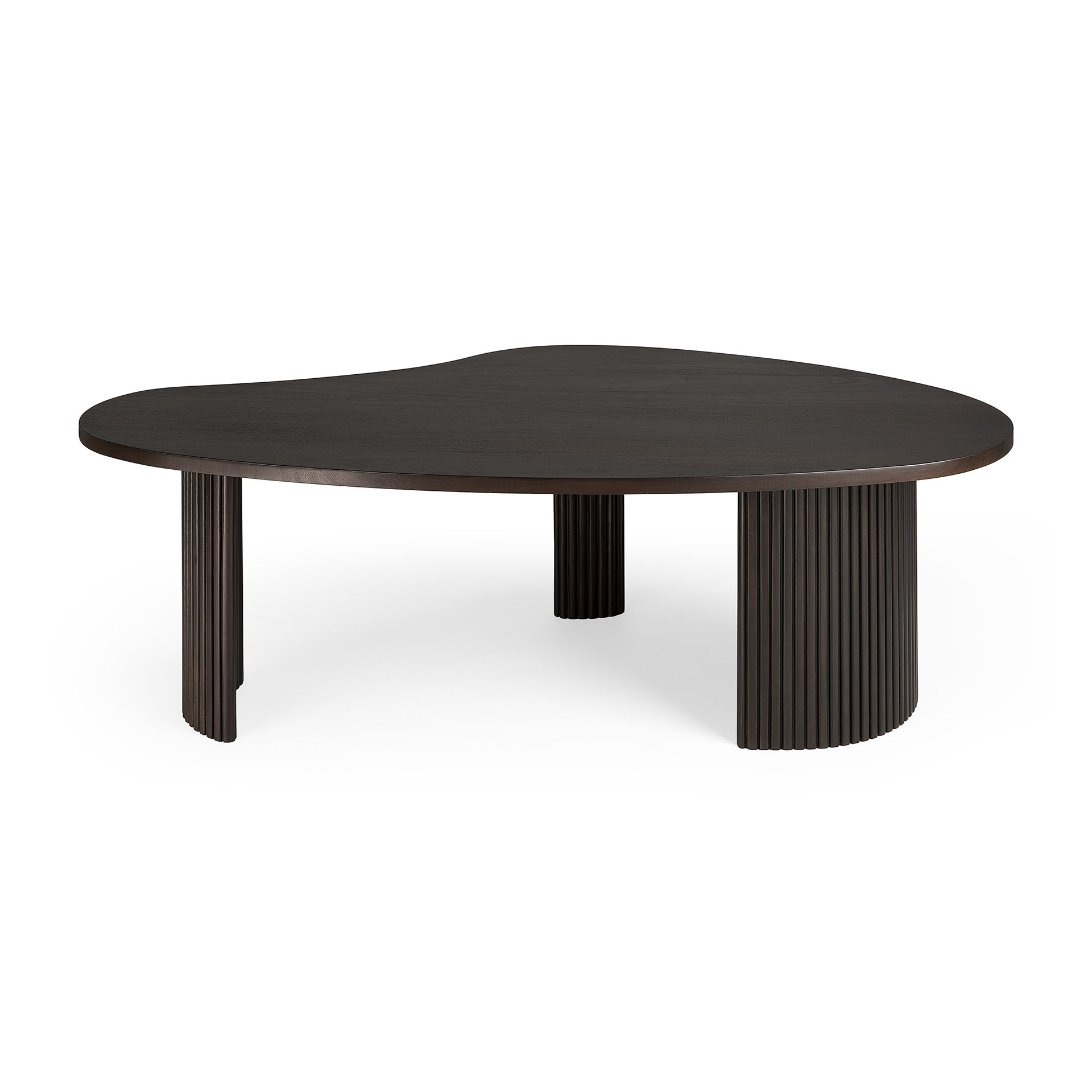 Boomerang koffietafel - donker mahonie - groot