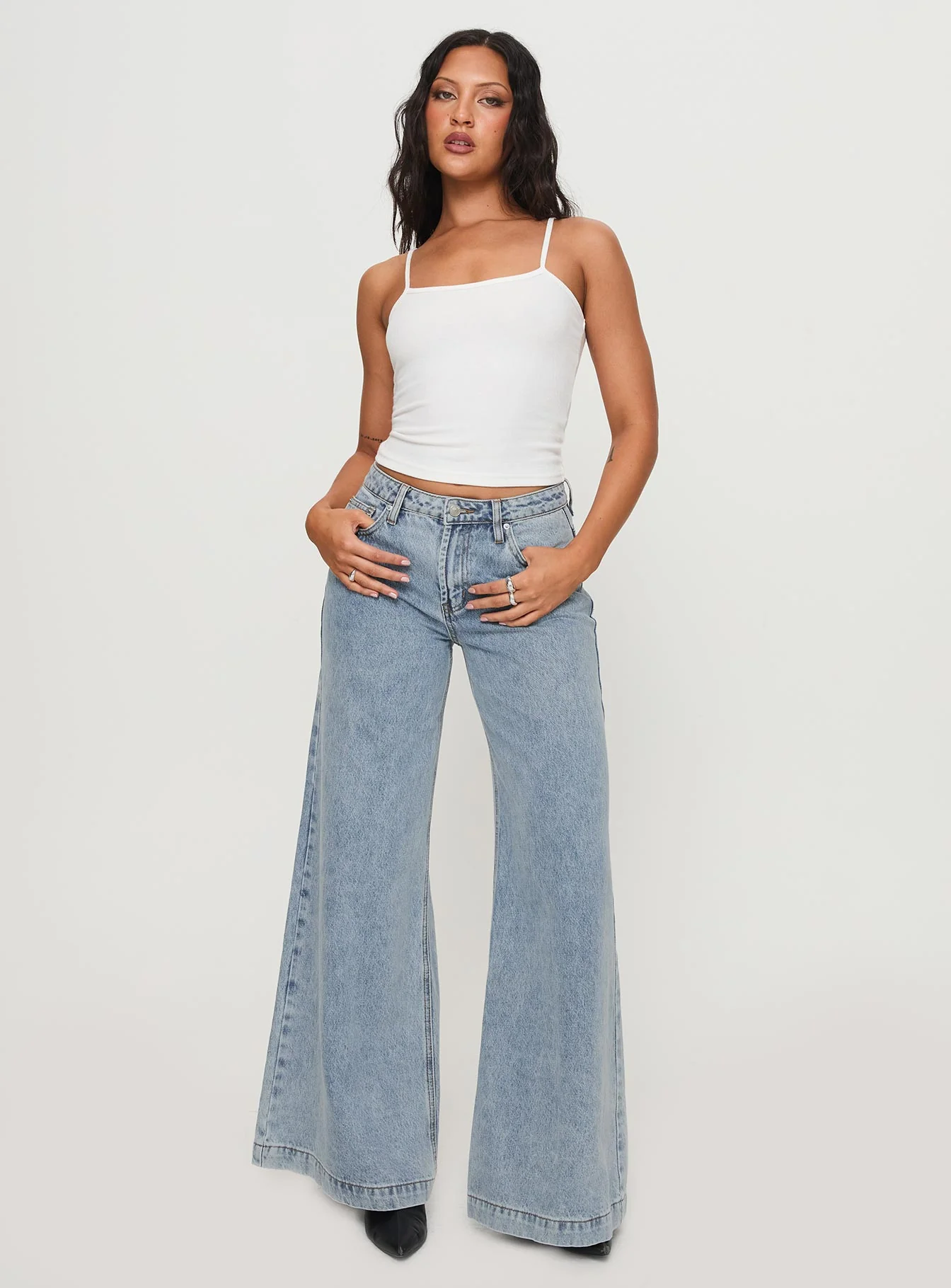 Toby Low Rise Baggy Jeans Light Wash