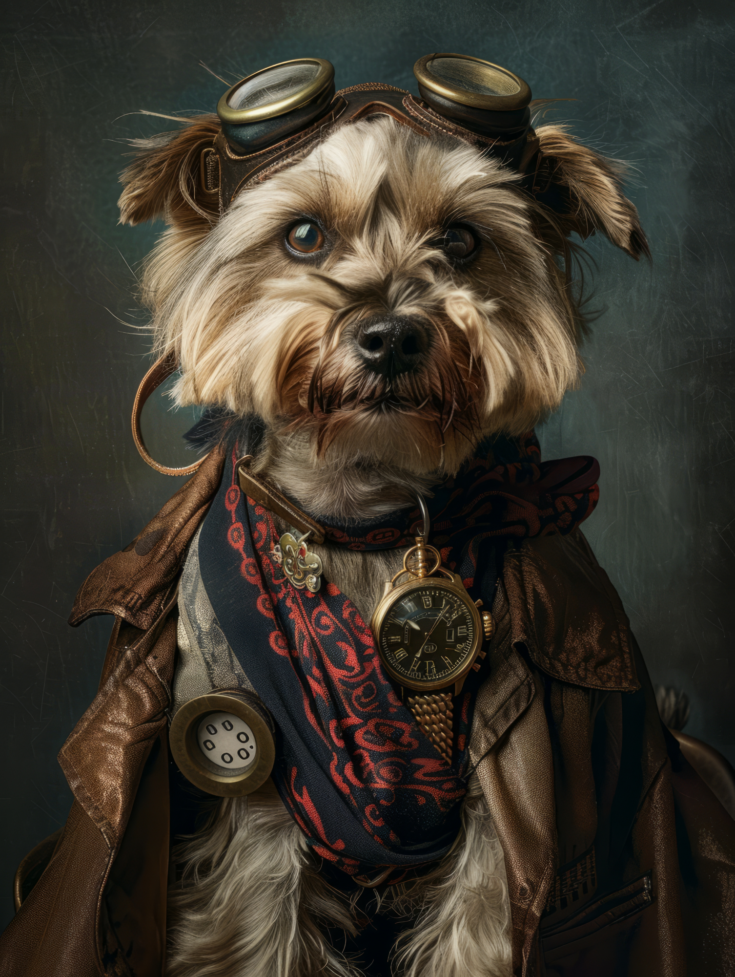 Canvas schilderij van Yorkshire Terrier 100x200 cm
