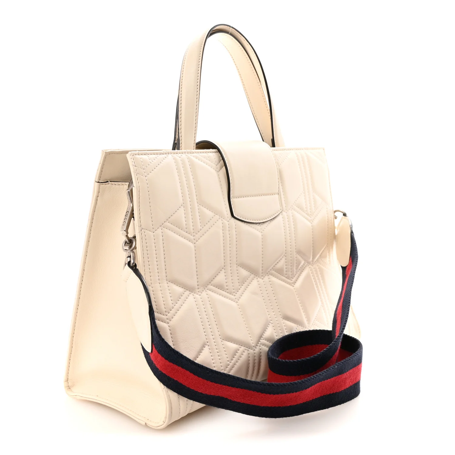 Cafskin Web Quilted Large Dionysus Tote Bag White - Top Club