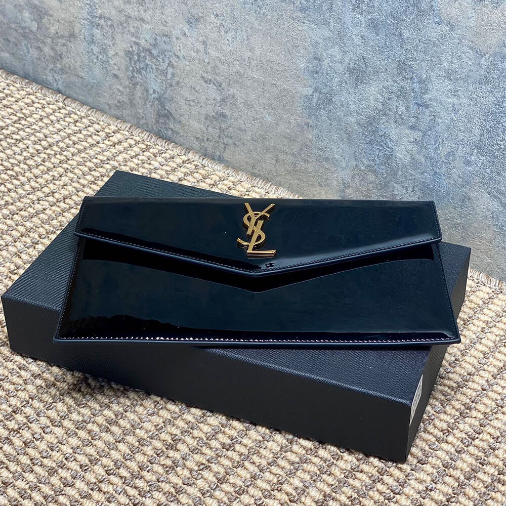 YSL UPTOWN POUCH IN PATENT LEATHER(HIGH-END GRADE) - Top Club
