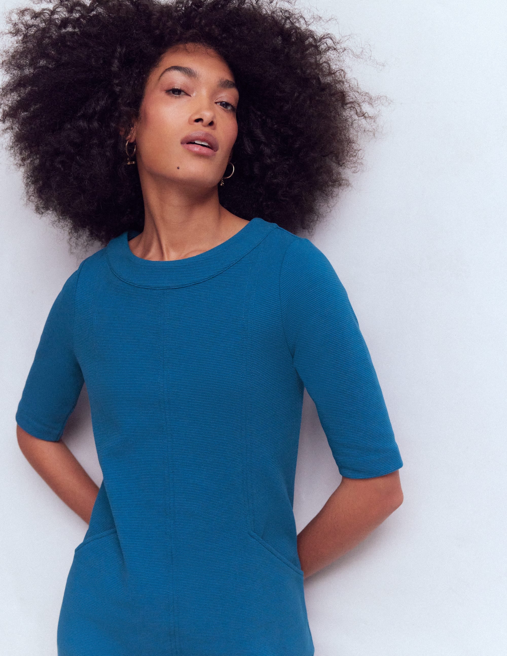 Nessa Ottoman-Etuikleid-Turmalinblau