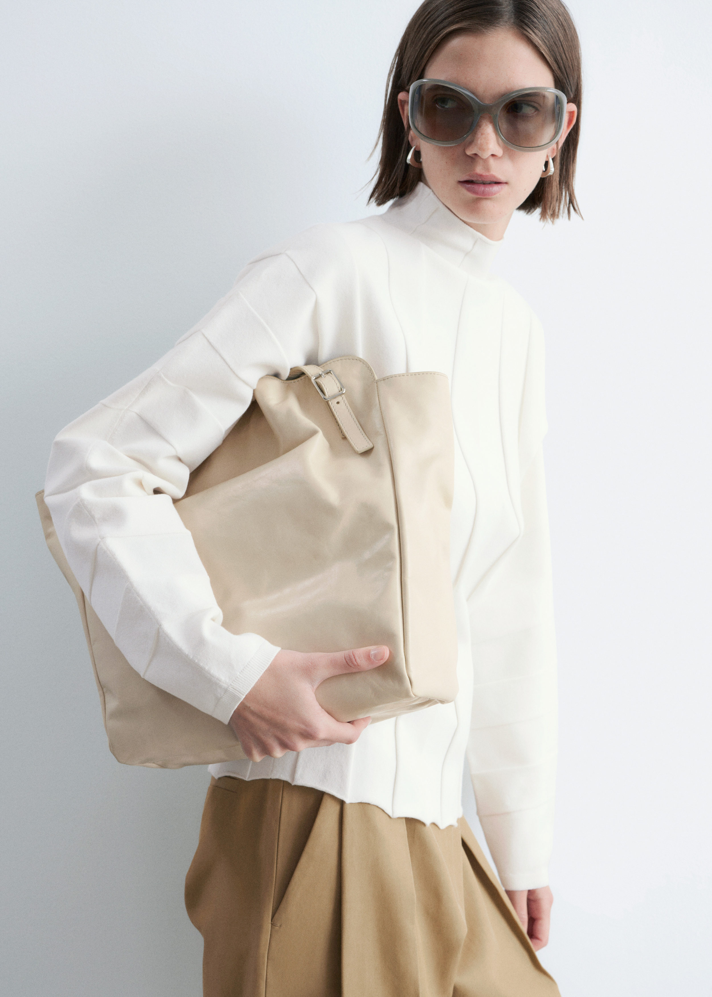 & Other Stories RIBBED MOCK-NECK TOP