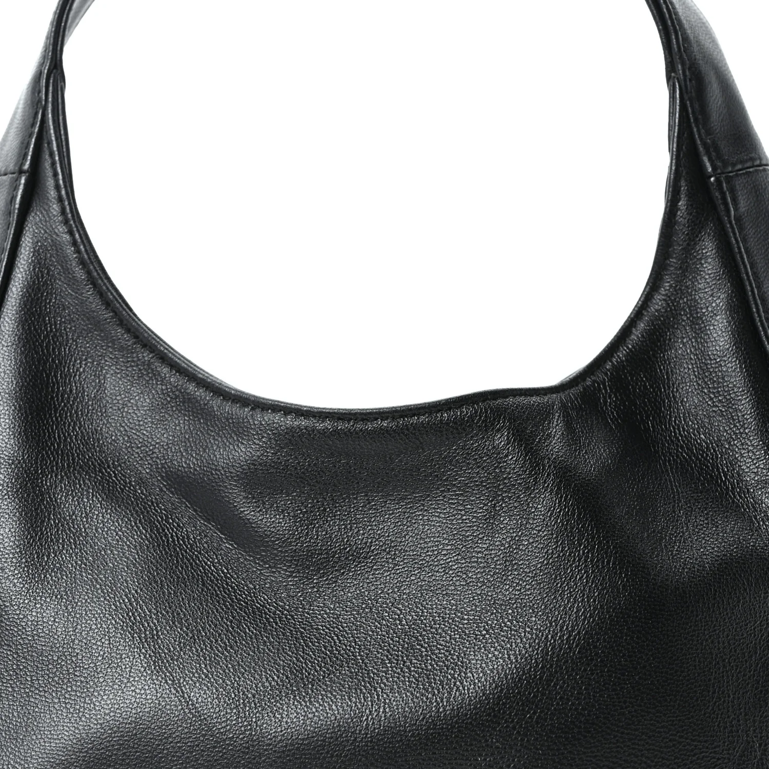 Nappa Mini Triangle Hobo Black - Top Club