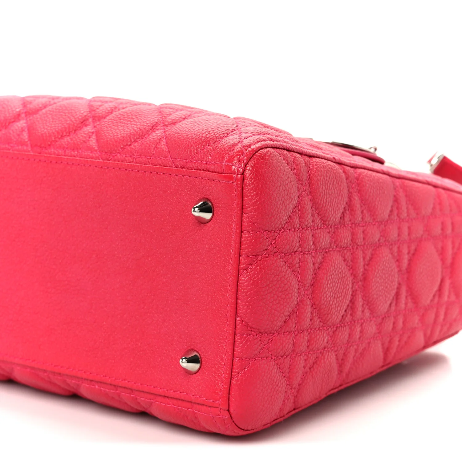 Grained Calfskin Cannage Medium Lady Dior Pink - Top Club