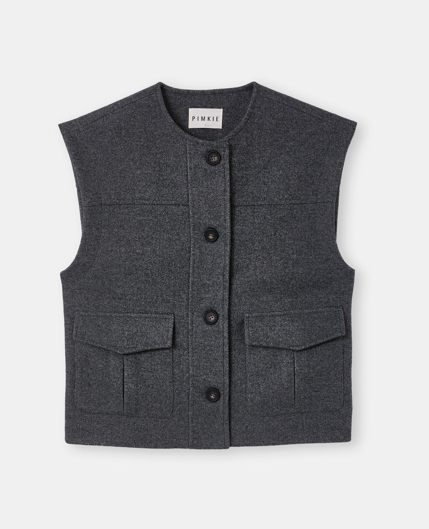 Pimkie Veste sans manches effet drap de laine