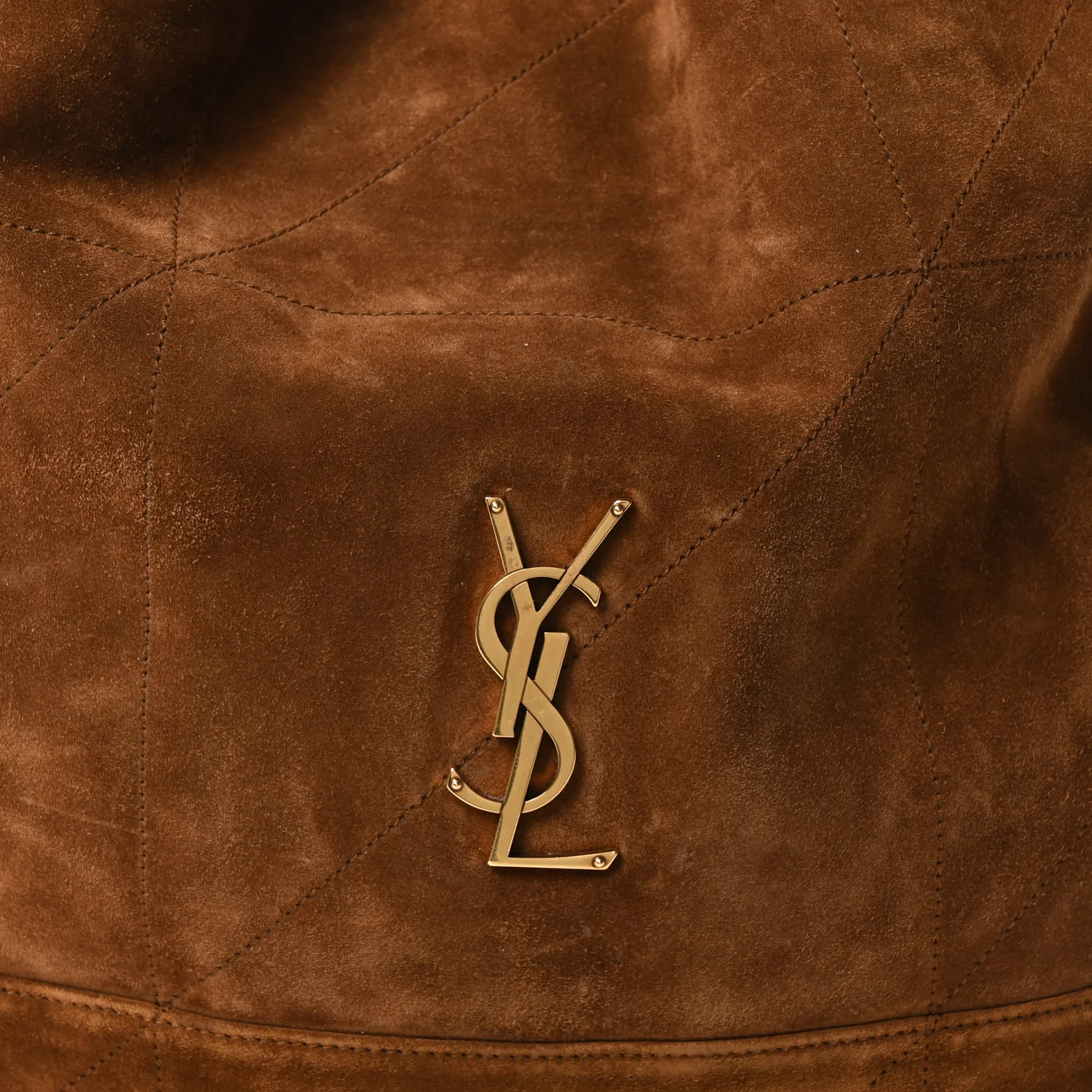 Suede Monogram Large Jamie Pochon Caramel Cognac - Top Club