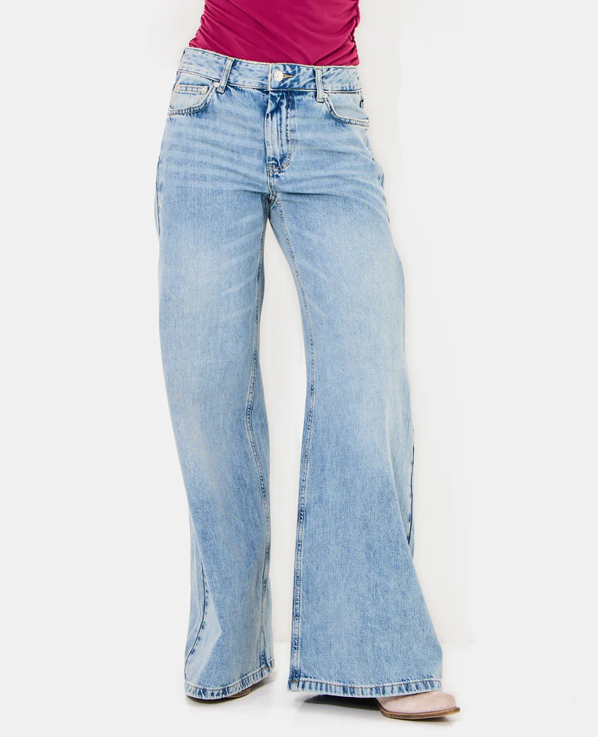 Pimkie Jean extra wide taille medium avec pinces côtés