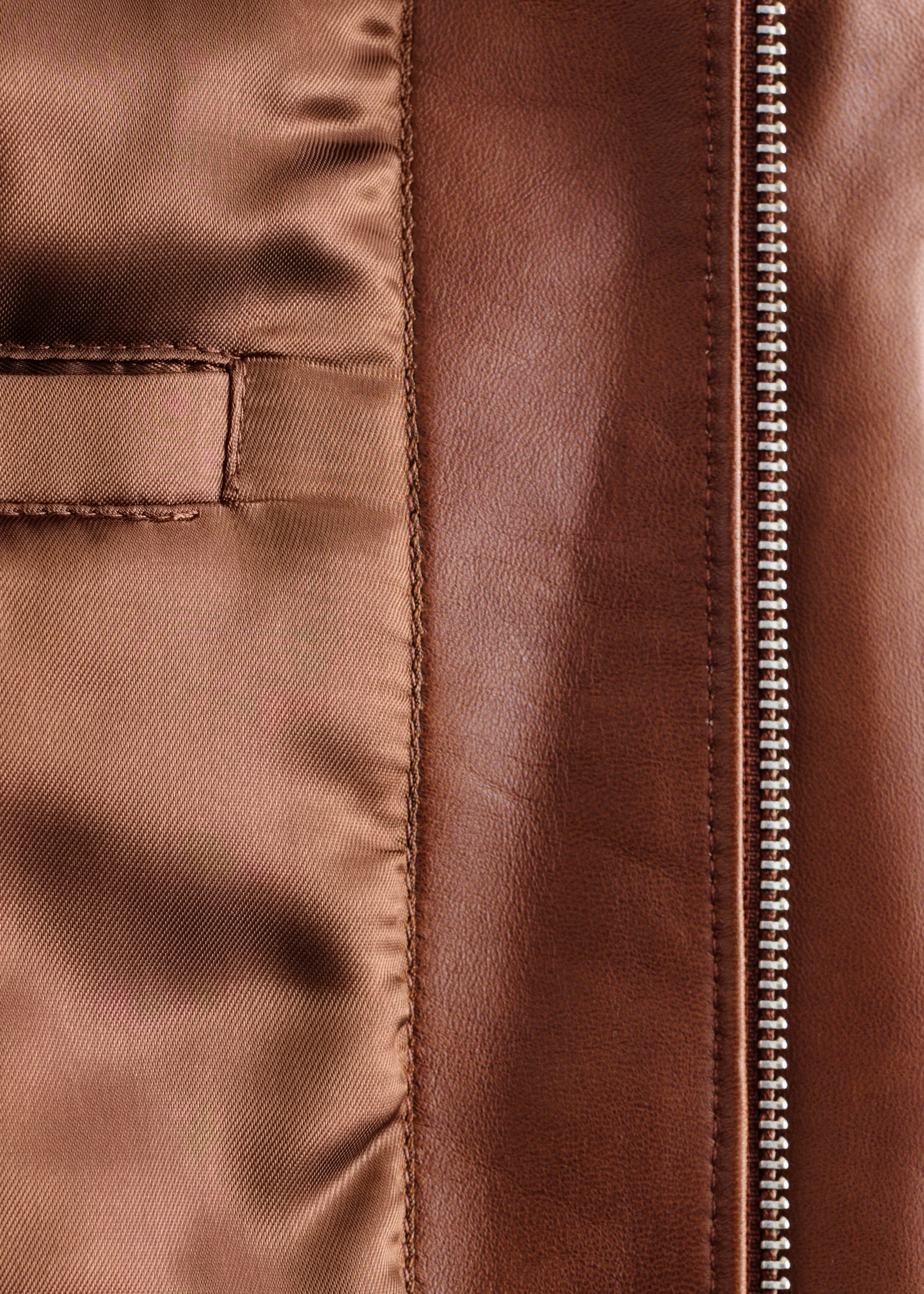 & Other Stories LEATHER BOMBER JACKET
