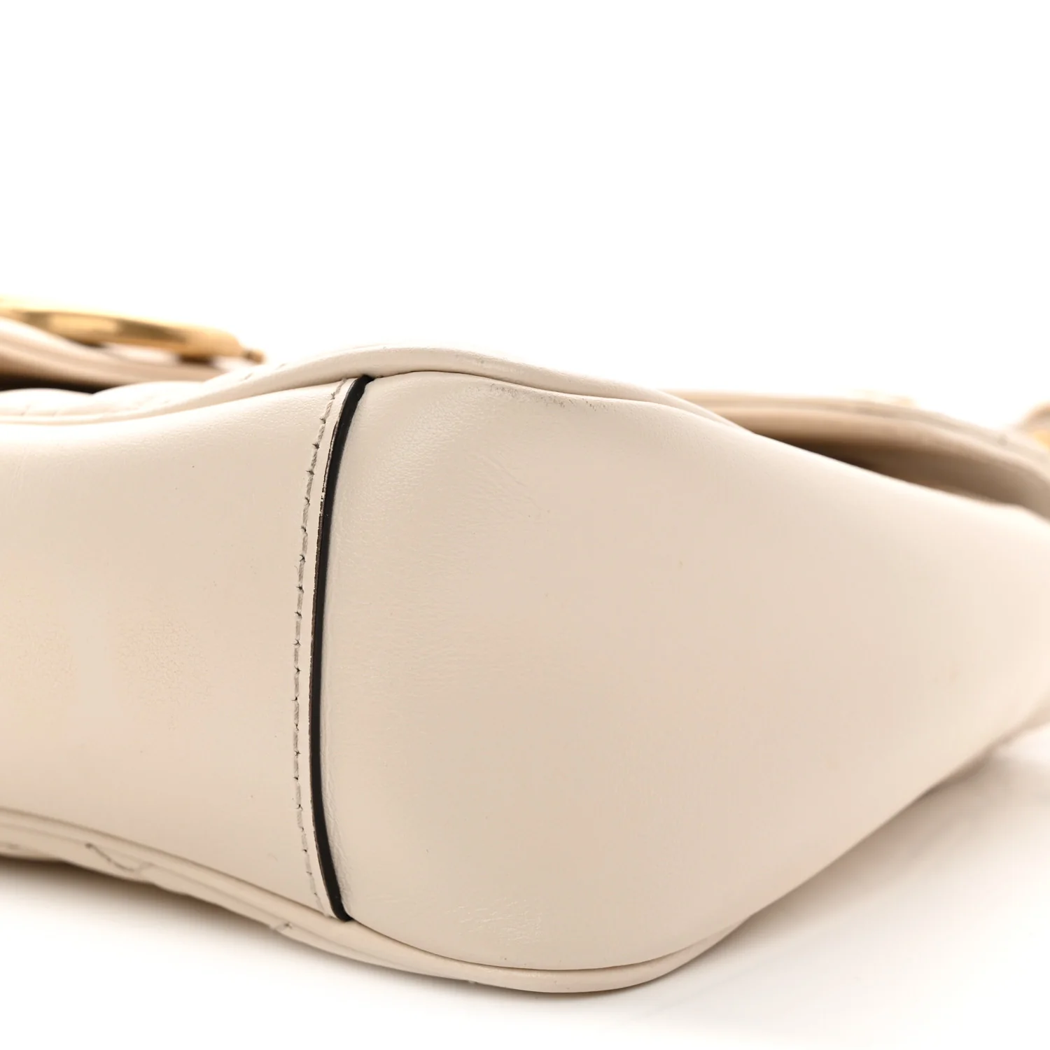 Calfskin Matelasse Small GG Marmont Shoulder Bag White - Top Club