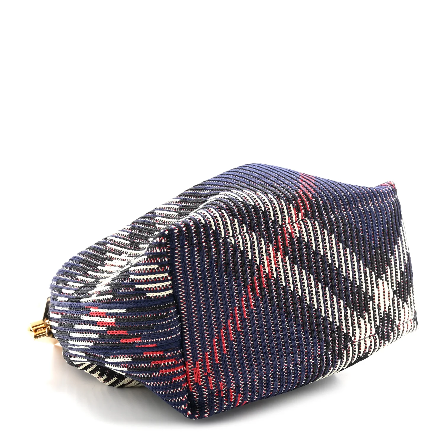 Canvas Knitted Check Mini Peg Duffle Bag Marine - Top Club