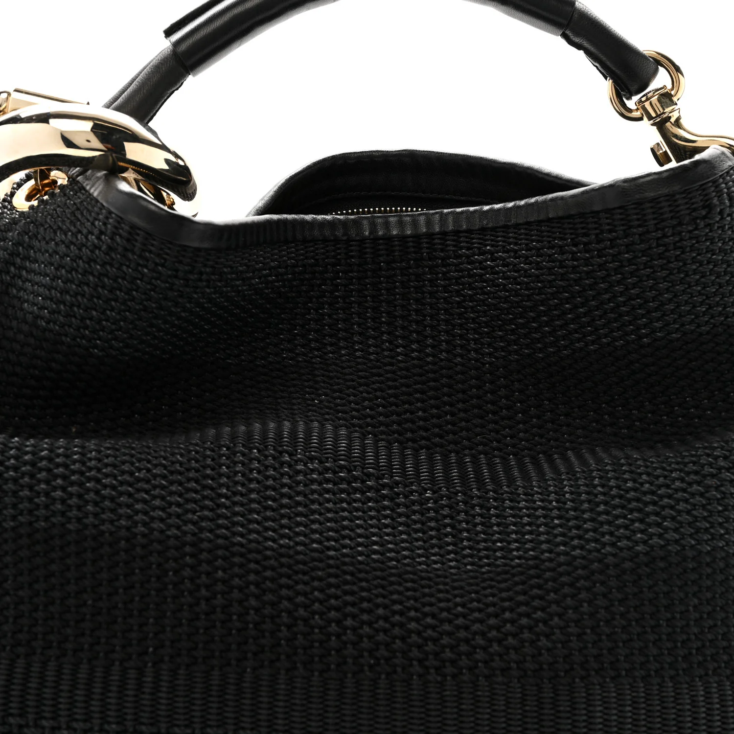 Raffia Large Sky Hobo Black - Top Club