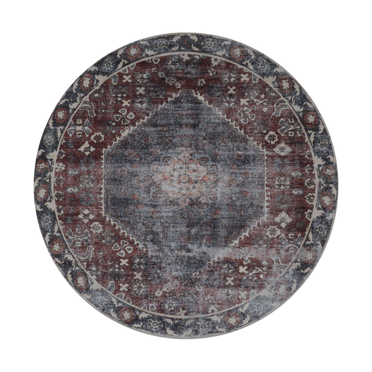 Vloerkleed Madel Rond Rood/Blauw ø160 cm