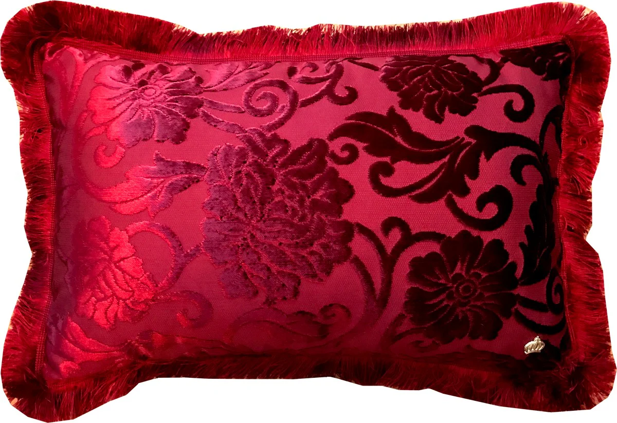 Luxury cushion Pompöös by Harald Glööckler Elegance Collection Baroque pattern Bordeaux 35 x 55 cm - luxury cushion