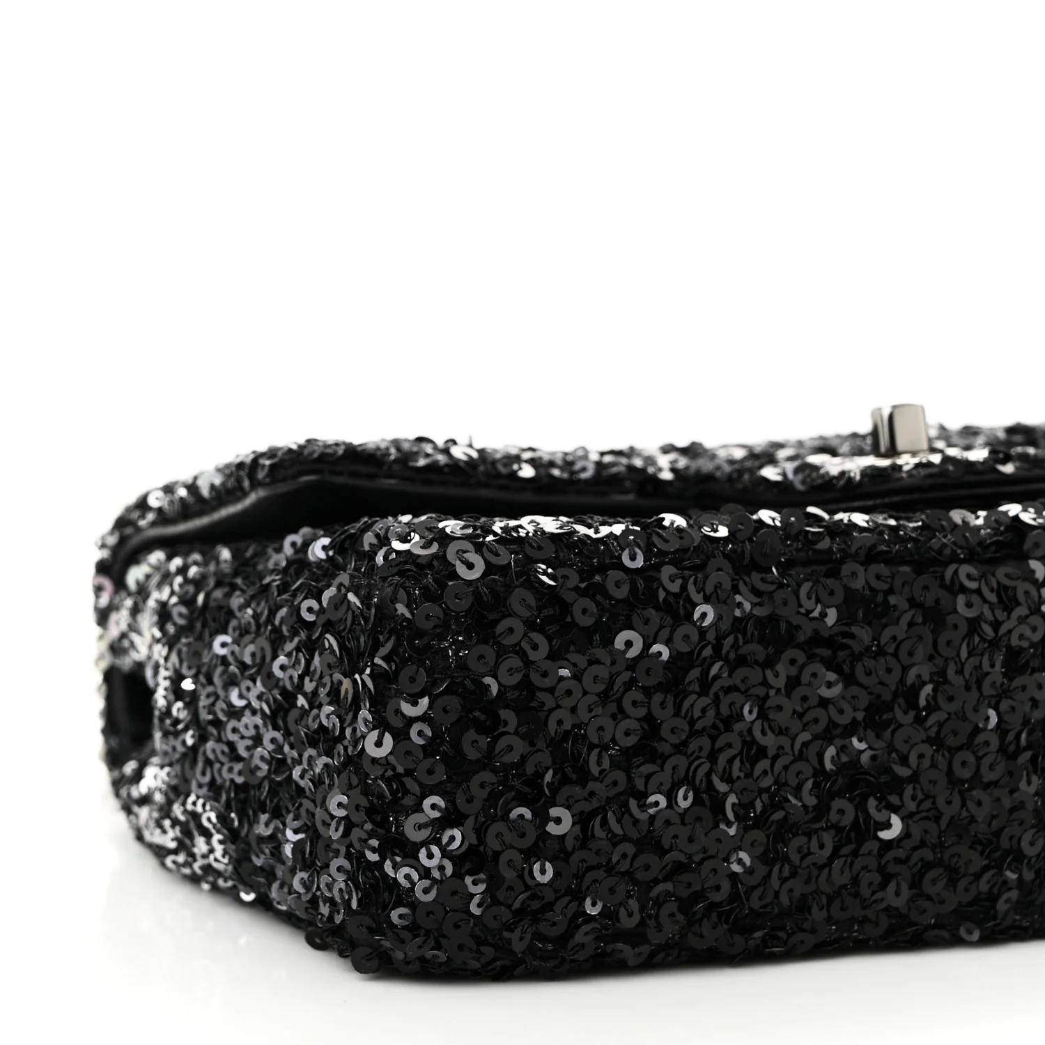 Shaded Sequins Mini Flap Black - Top Club