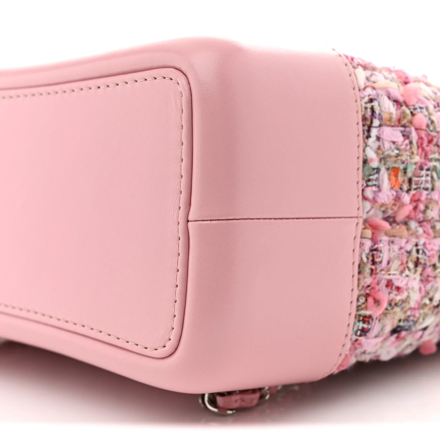 Tweed Calfskin Quilted Gabrielle Backpack Pink - Top Club