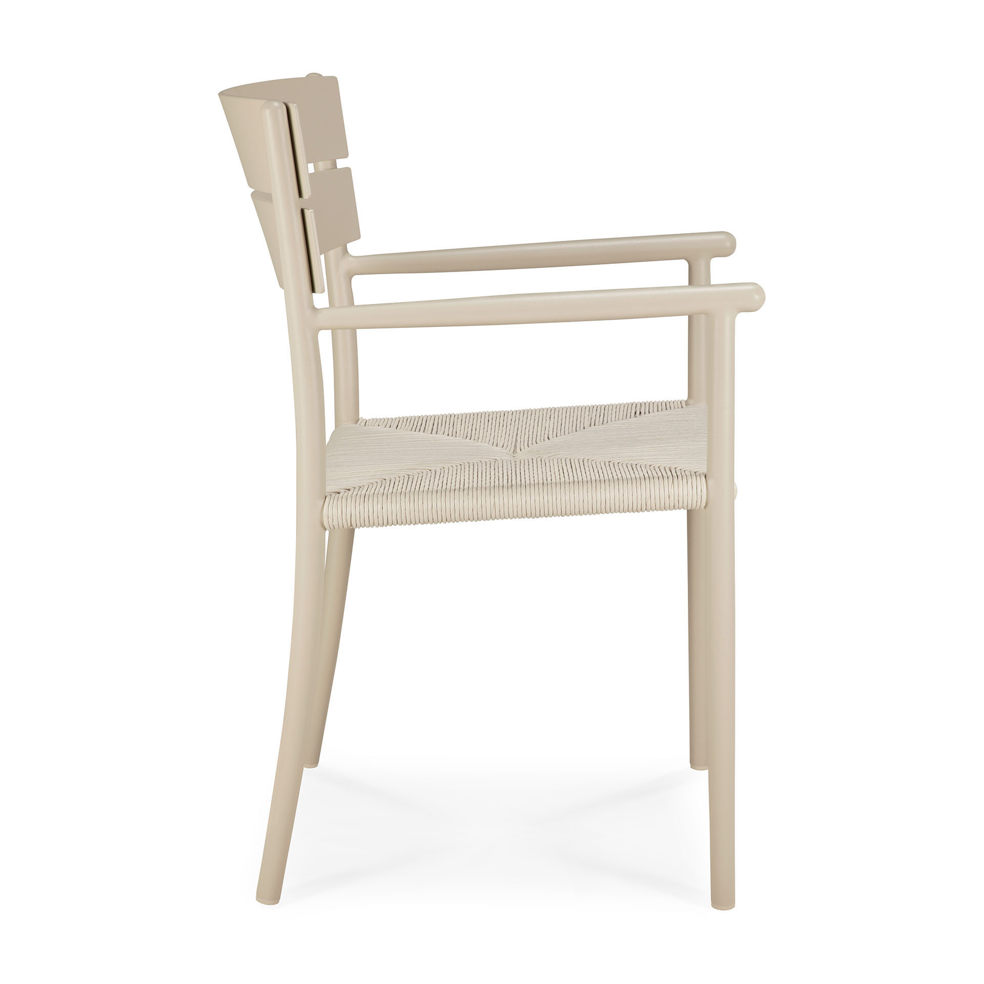 Tuinstoel Elin sand/koord met armleuning