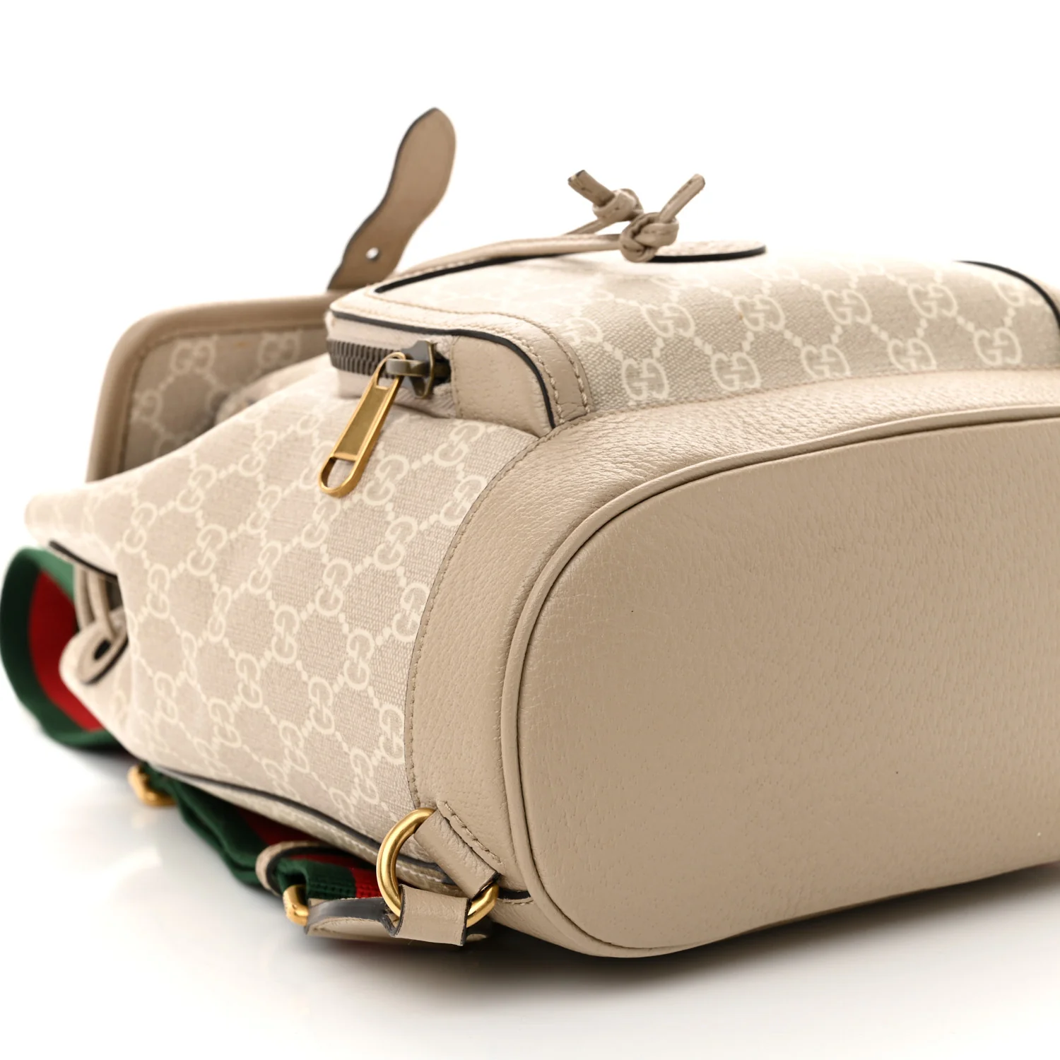GG Supreme Monogram Azalea Calfskin Retro Interlocking G Buckle Backpack Beige Mystic White - Top Club
