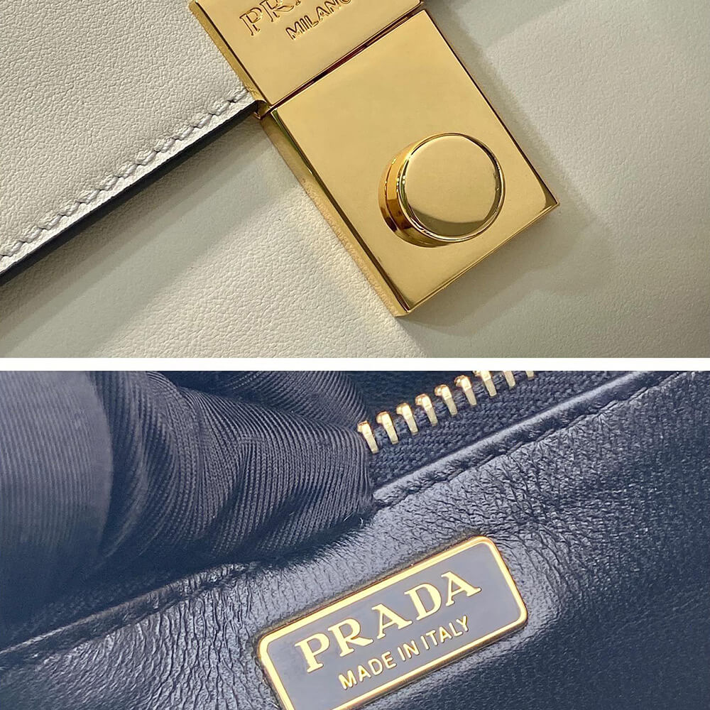 Prada Soft Sound large leather shoulder bag with charms(high-end grade) - Top Club