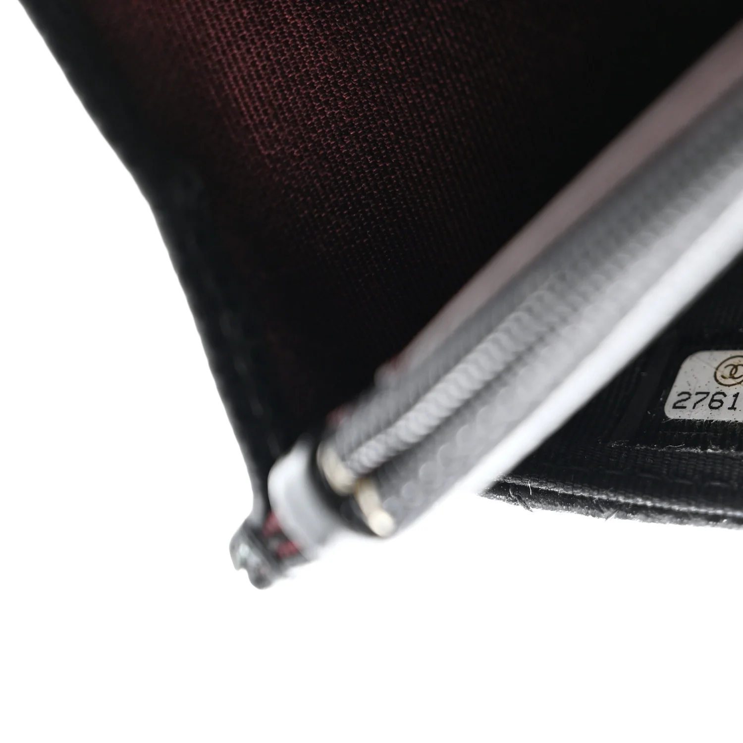 Caviar Quilted Wallet on Chain WOC Black - Top Club