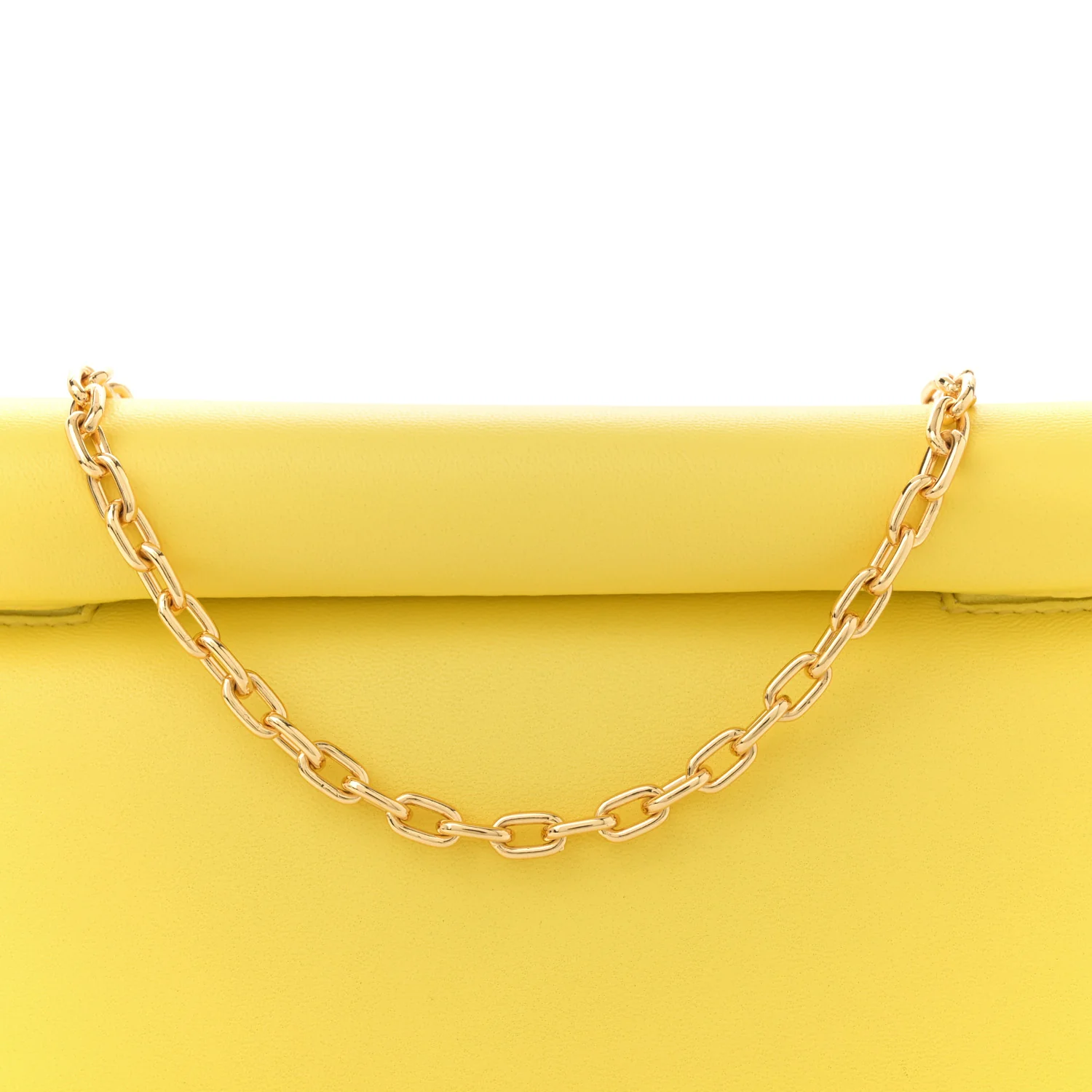 Smooth Calfskin La Petite Pochette Rond Carre Yellow - Top Club