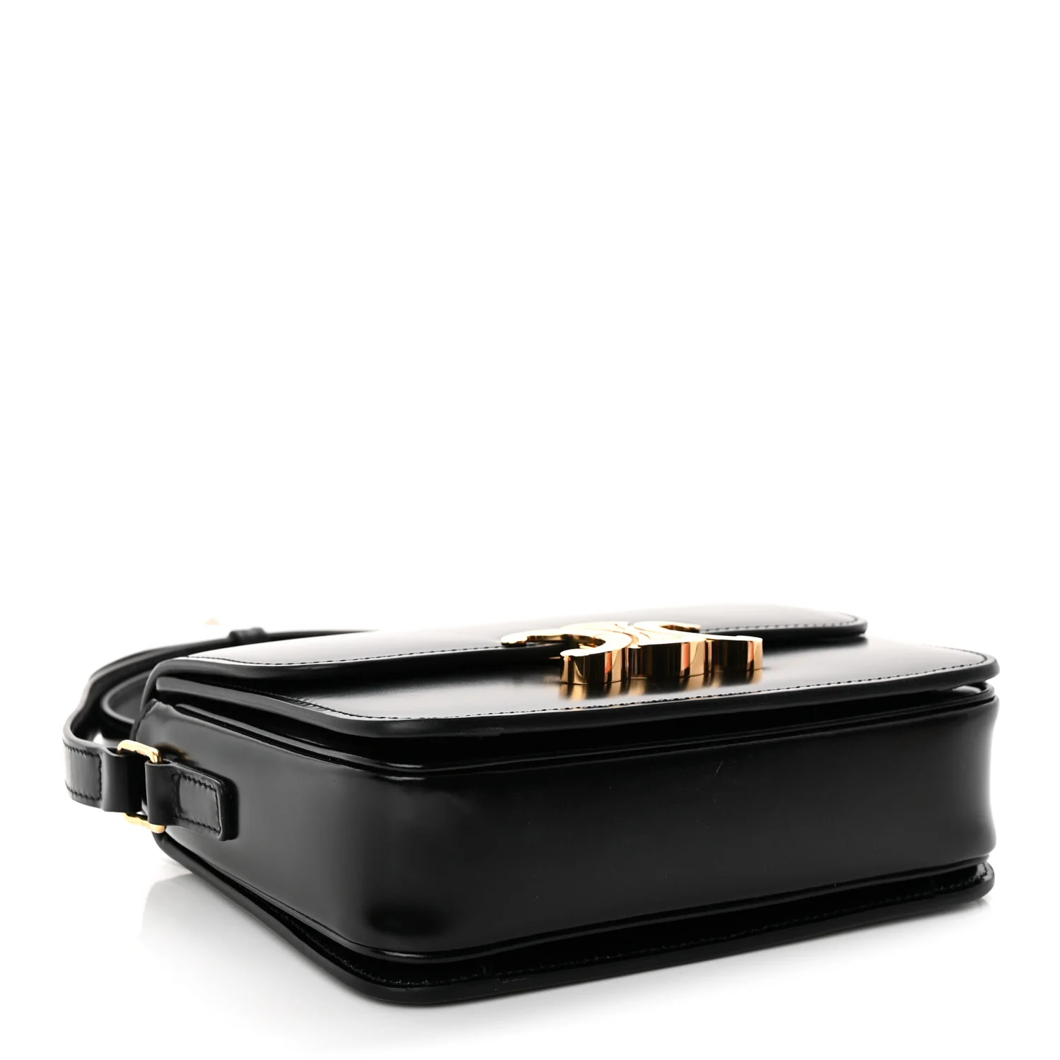 Shiny Calfskin Teen Triomphe Black - Top Club