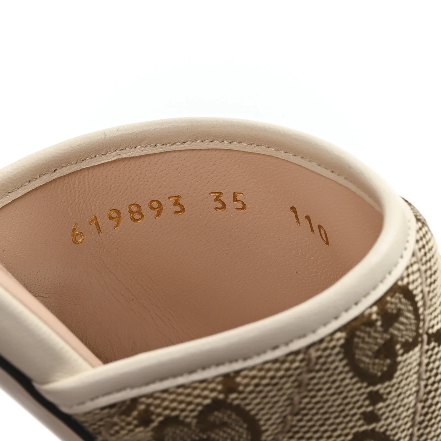 Monogram Matelasse Diagonal GG Marmont Flat Slide Sandals  35 Beige Ebony Mystic White - Top Club