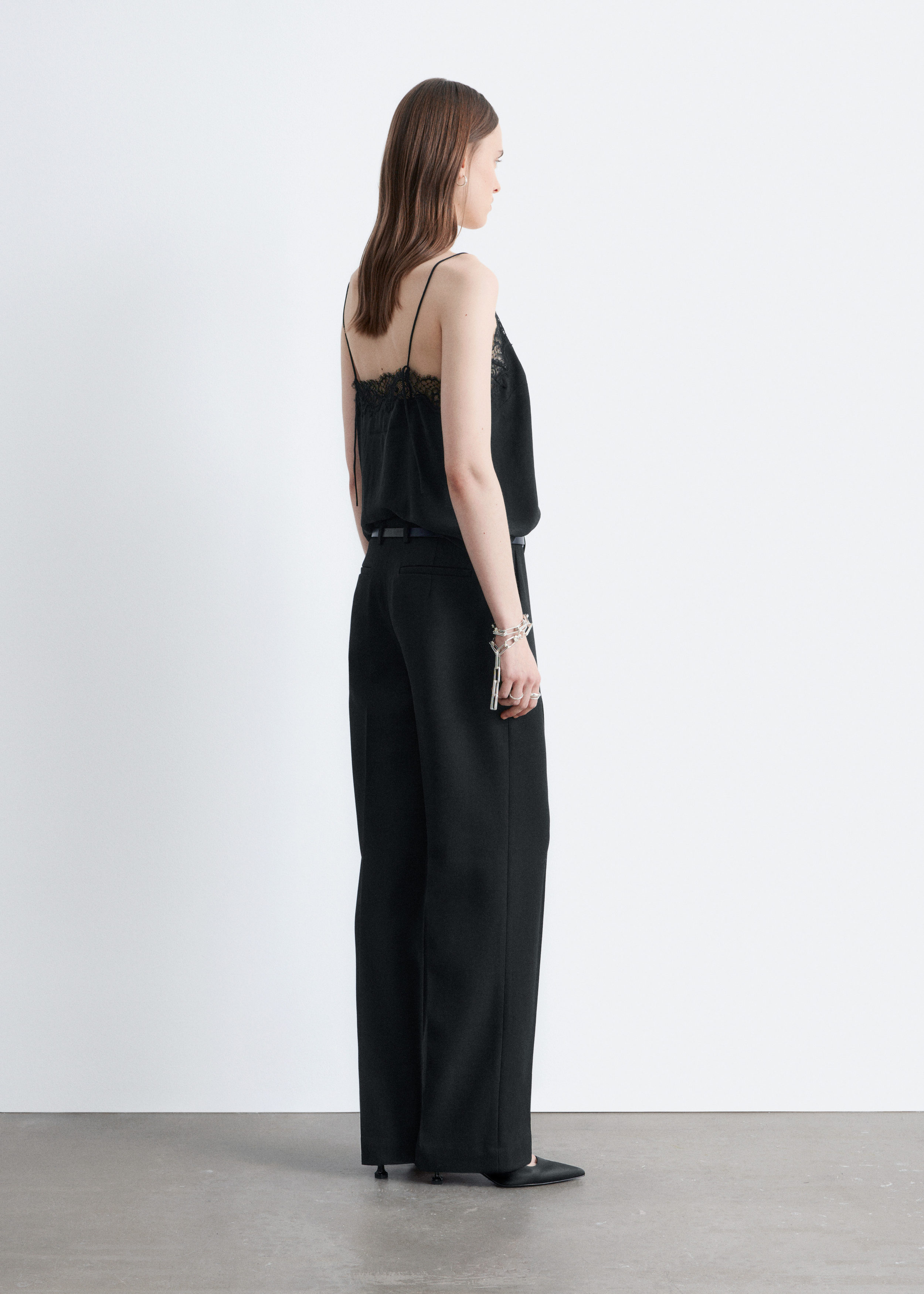 & Other Stories WOOL-BLEND TAILORED TROUSERS
