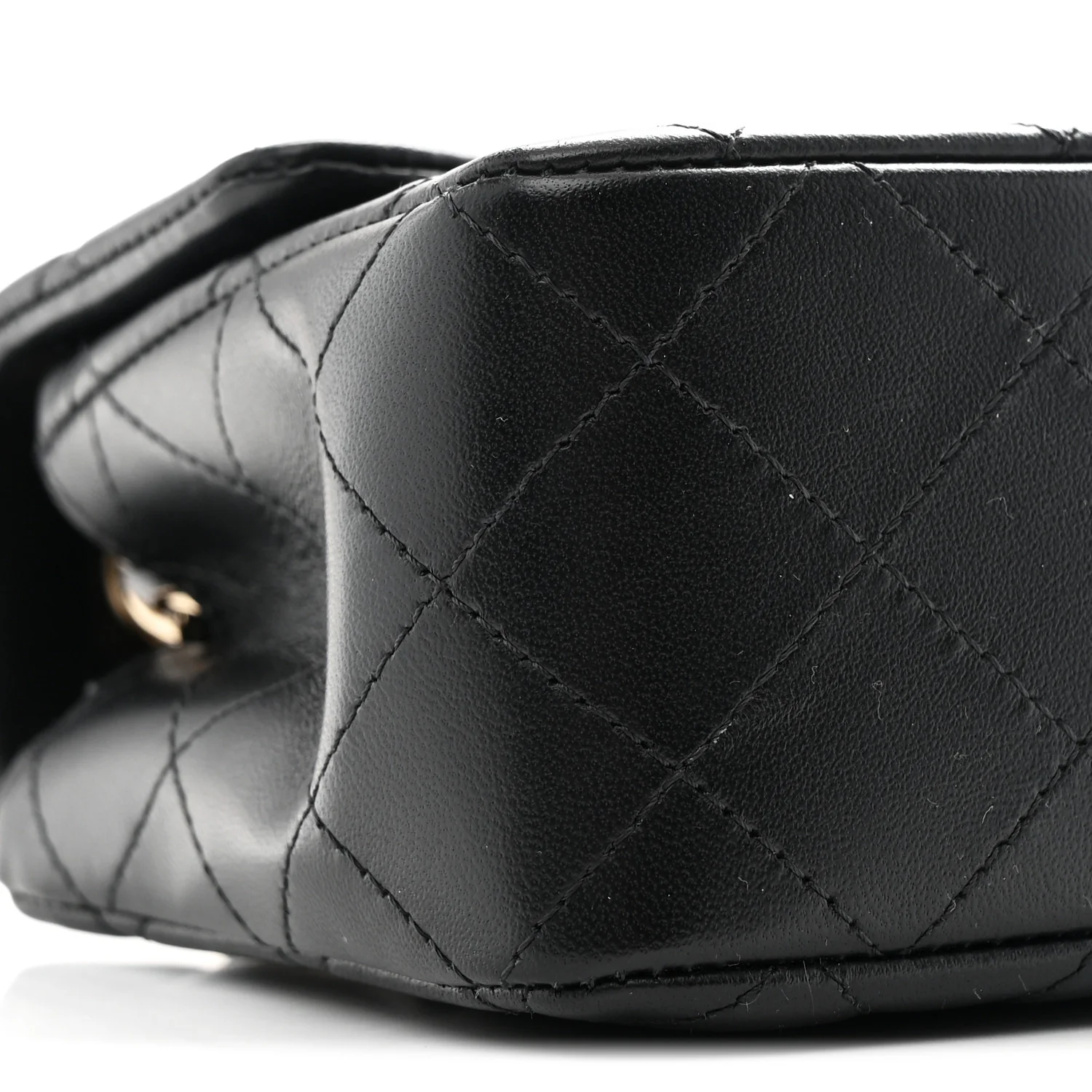 Lambskin Quilted Mini Rectangular Flap Black - Top Club