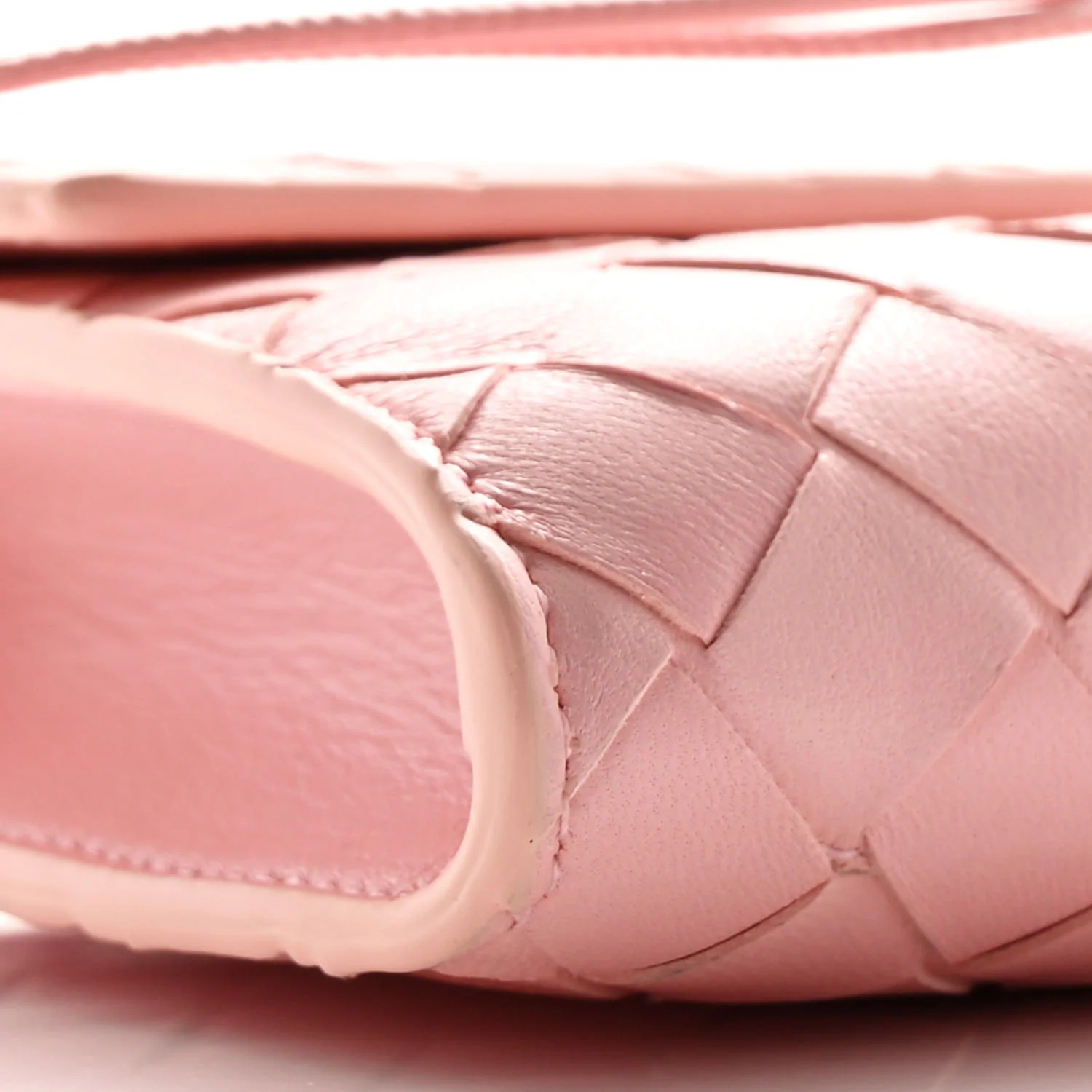 Nappa Intrecciato Long Andiamo Top Handle Clutch Rose - Top Club