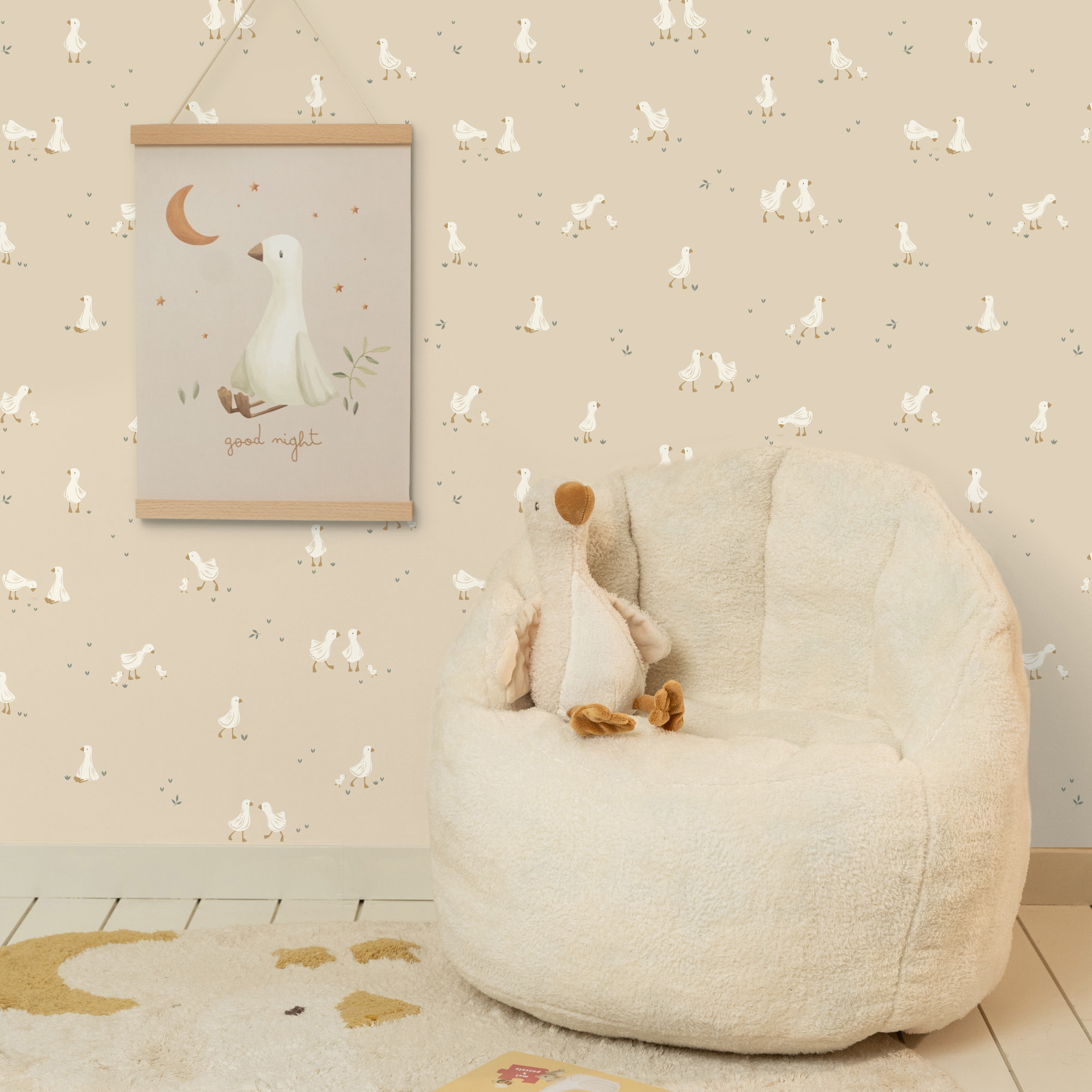 Vliesbehang Little Goose