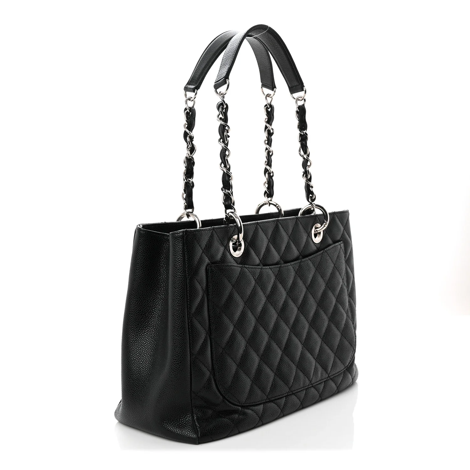 Caviar Quilted Grand Shopping Tote GST Black - Top Club
