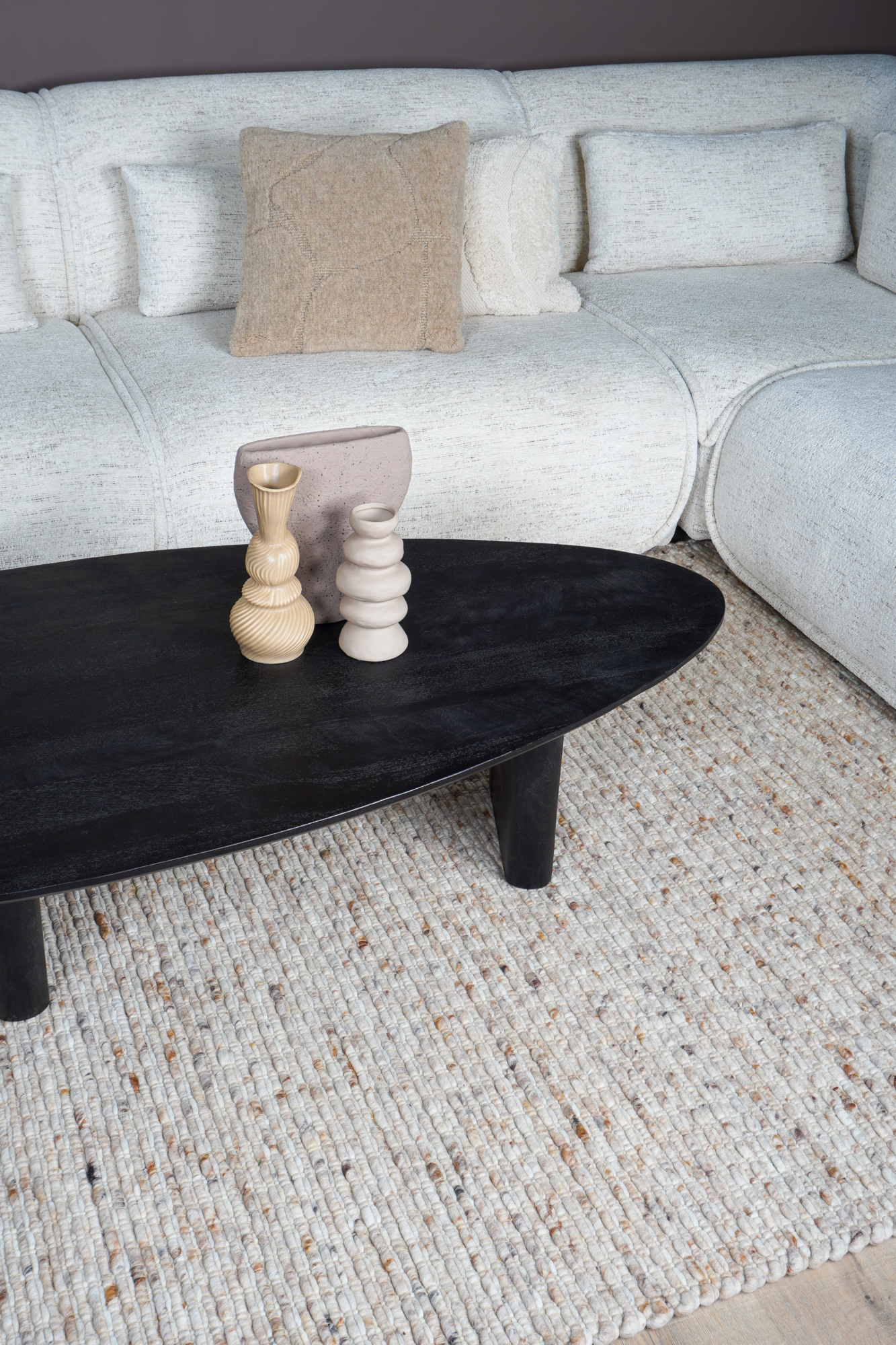Vloerkleed Nicole Donker Beige 426 200x280 cm
