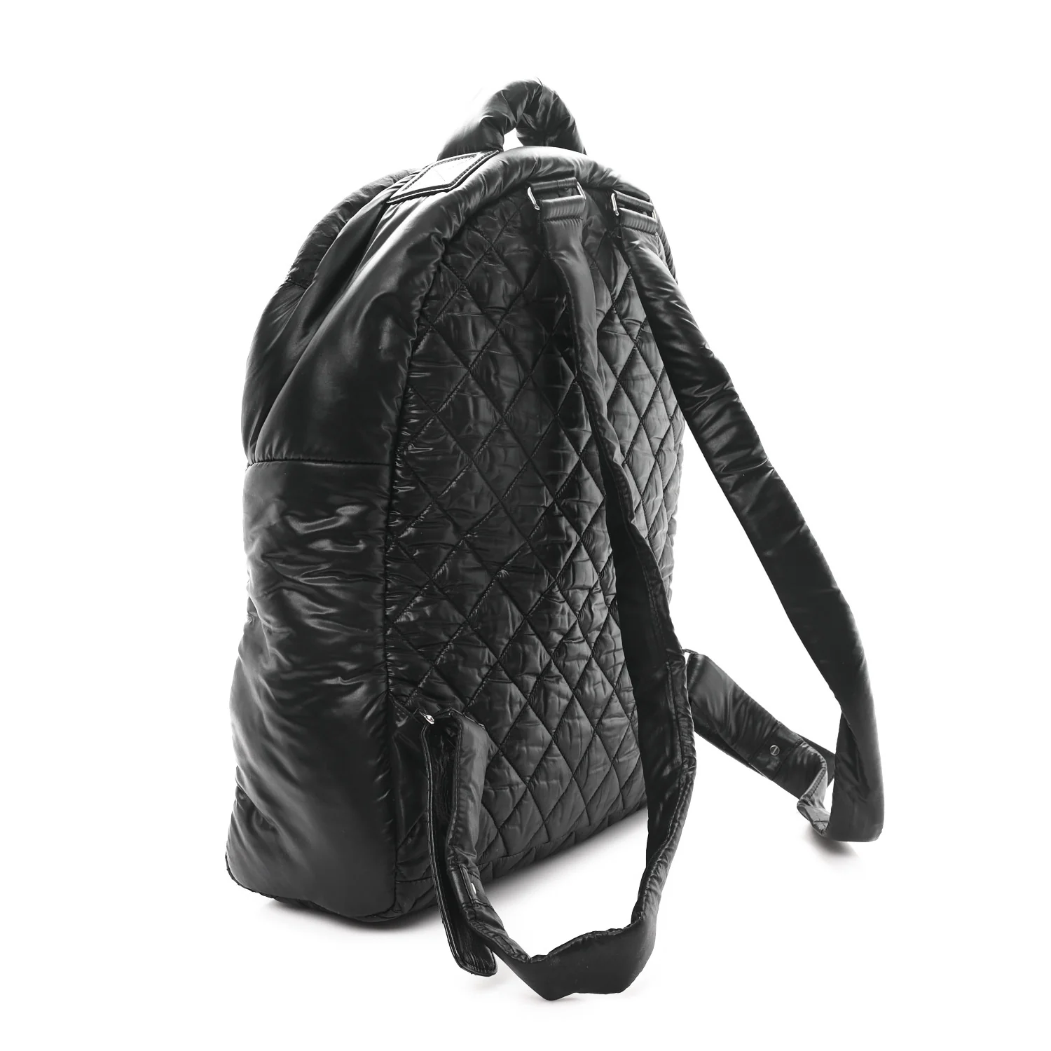 Nylon Quilted Coco Cocoon Backpack Black - Top Club