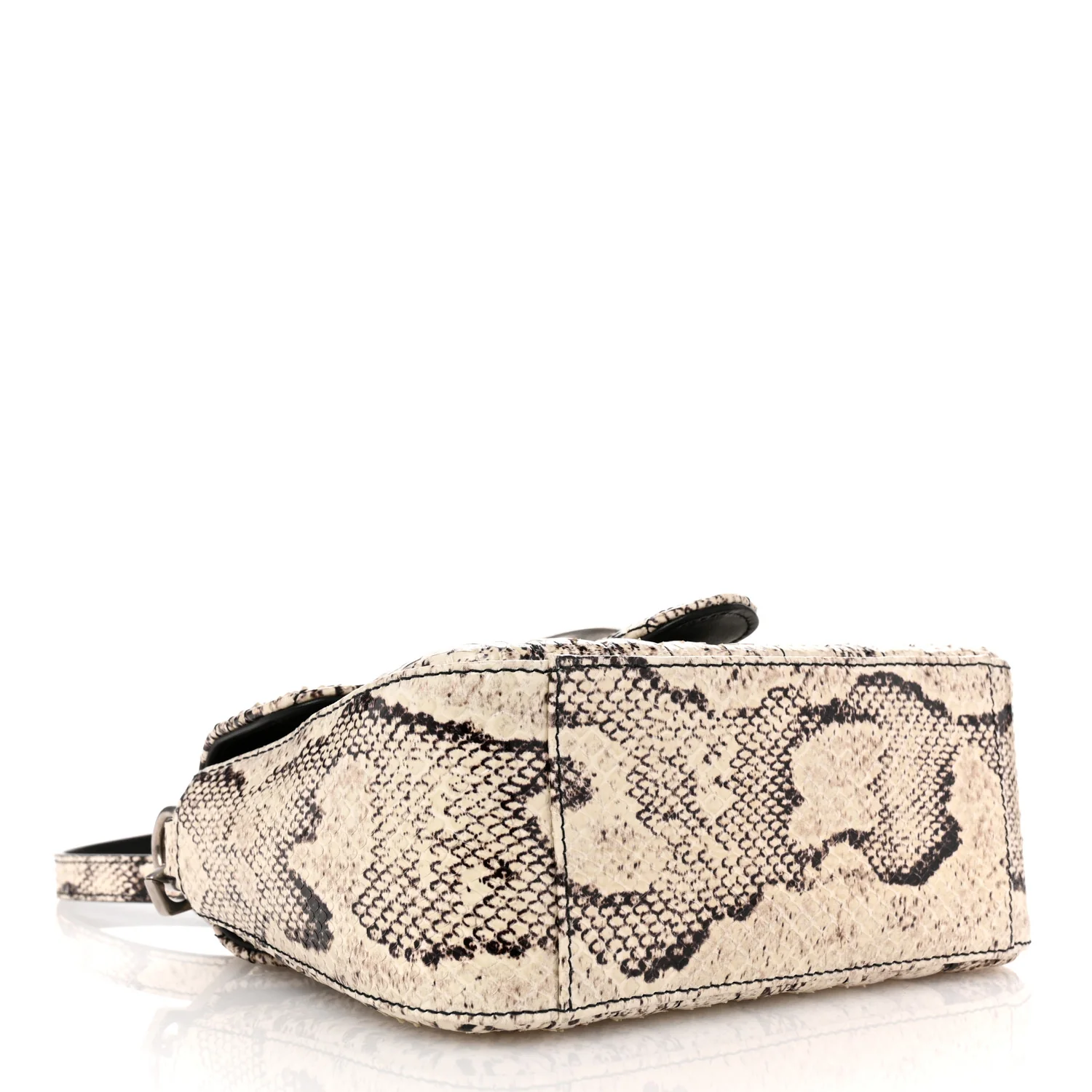 Snakeskin Matelasse Aria Mini GG Marmont Top Handle Shoulder Bag Roccia - Top Club
